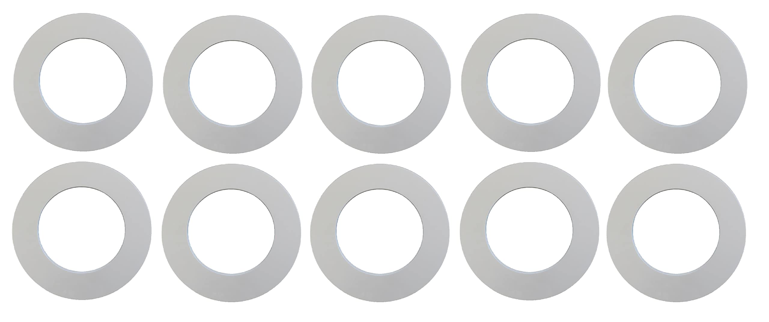 JSP Manufacturing 8in Plastic Recessed Light Trim Rings, White, 10 Pack