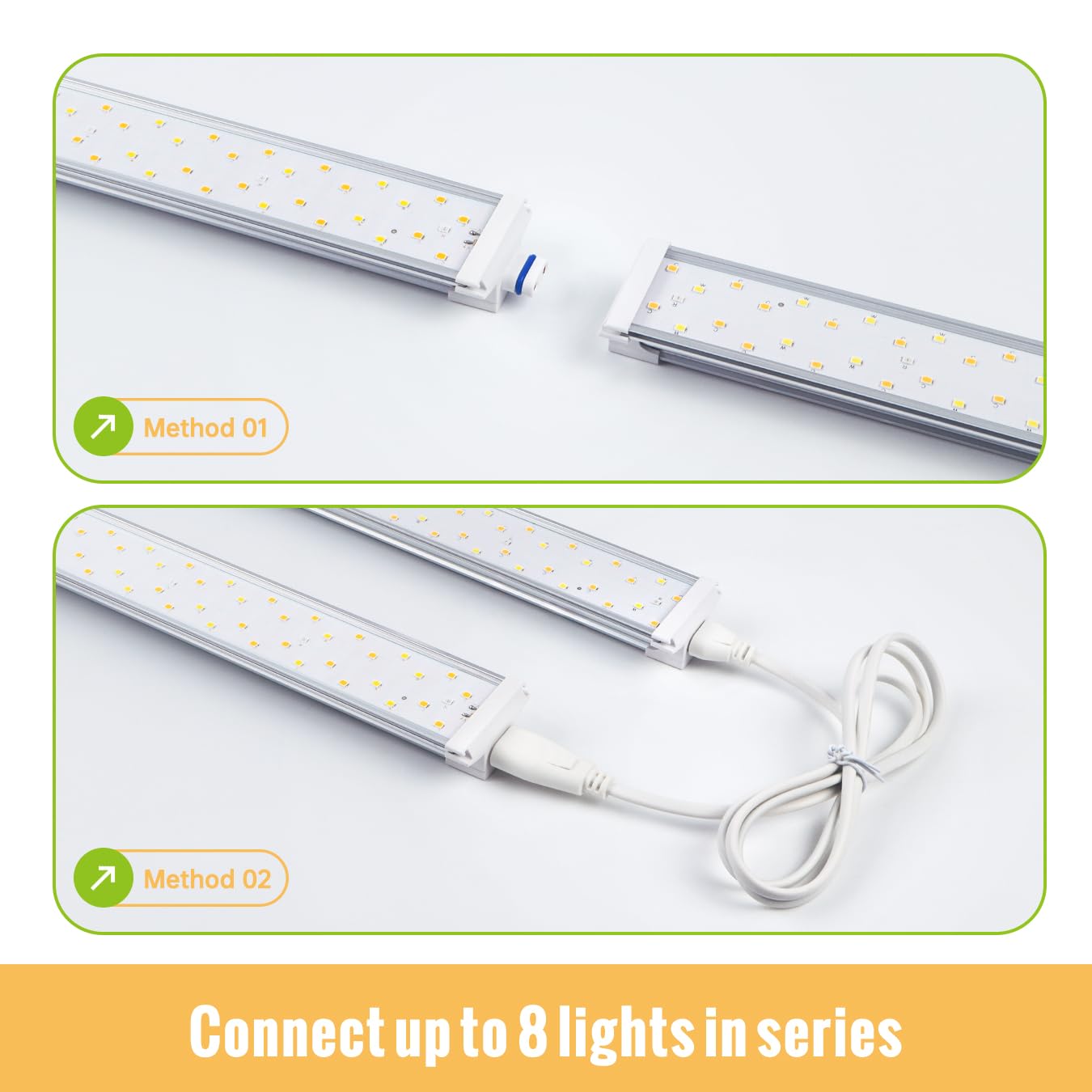 Speeplant Led Grow Lights 1.4Ft For Indoor Plants Full Spectrum, 660Nm Hanging Grow Light 3600K, Led Plant Grow Lights For Indoor Plants, Grow Lamp With Reflectors 36W(2×18W), 2 Pack