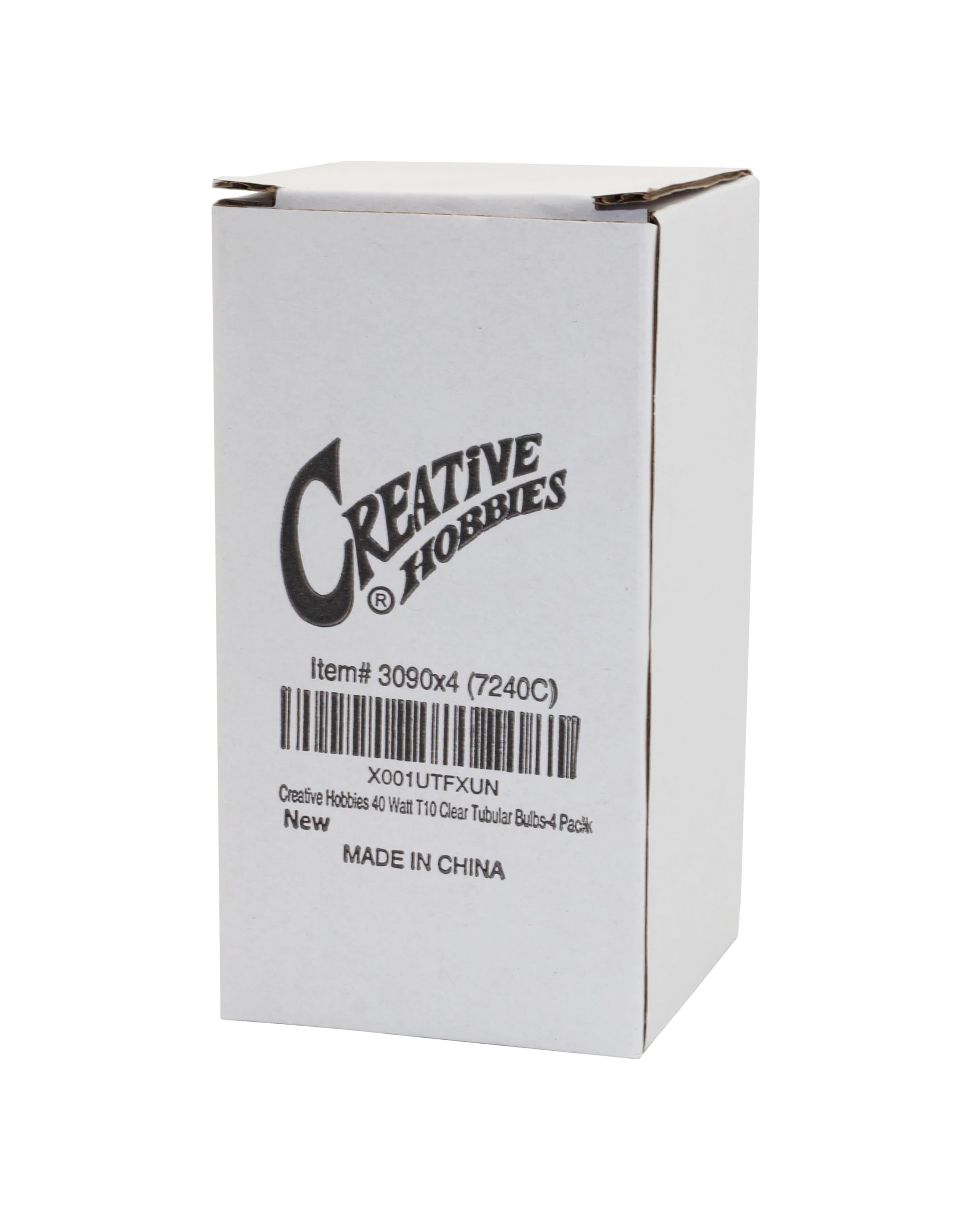 Creative Hobbies 3090 (Pack Of 4) 40T10/Cl - 40 Watt T10 Clear Tubular - 120V - Medium (E26) Base - Incandescent Light Bulbs