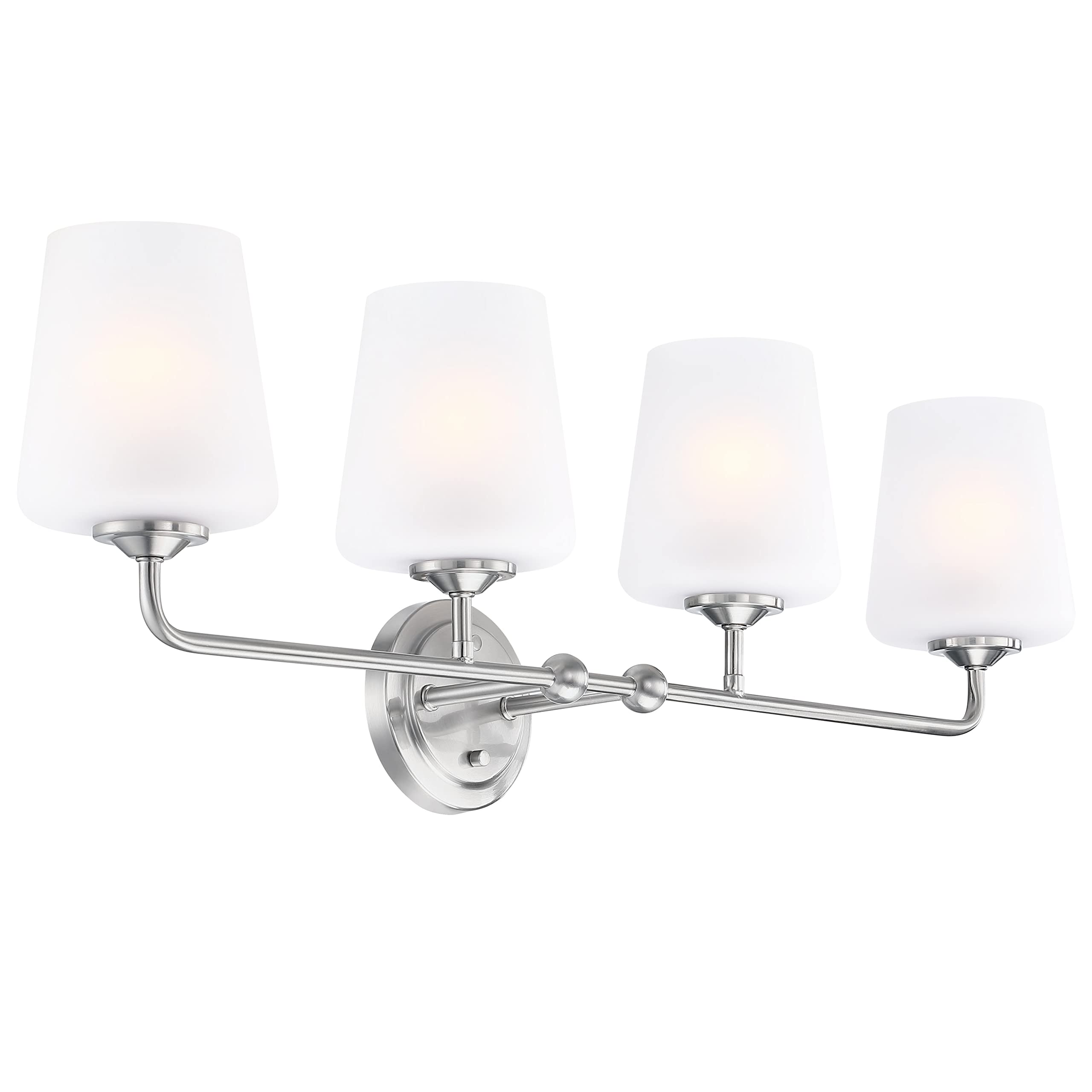 Design House Stasia Vanity Light, 4-Light, Dimmable, Satin Nickel, 33.6 in L x 6.7 in W x 10.9 in H, Model 
