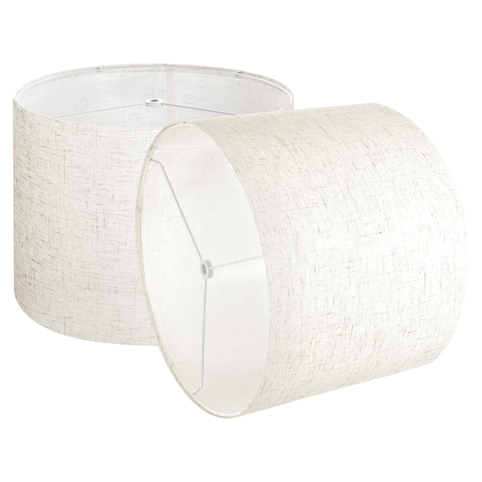 VEVOR Drum Lamp Shade Set of 2, 13inx13inx10in, Light Linen, Easy Assembly, Replacement for Table & Floor Lamps