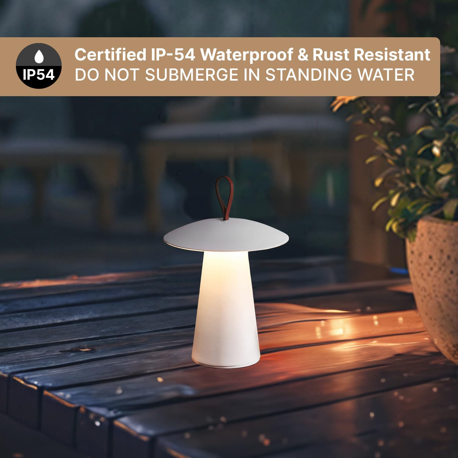 Lamplust Cordless Rechargeable Table Lamps, 12 Inch, Matte White, Dimmable Table Lamp With Usb Port, Touch Control, Weatherproof, Battery Operated Table Lamps For Living Room, Mid Century Modern Lamp