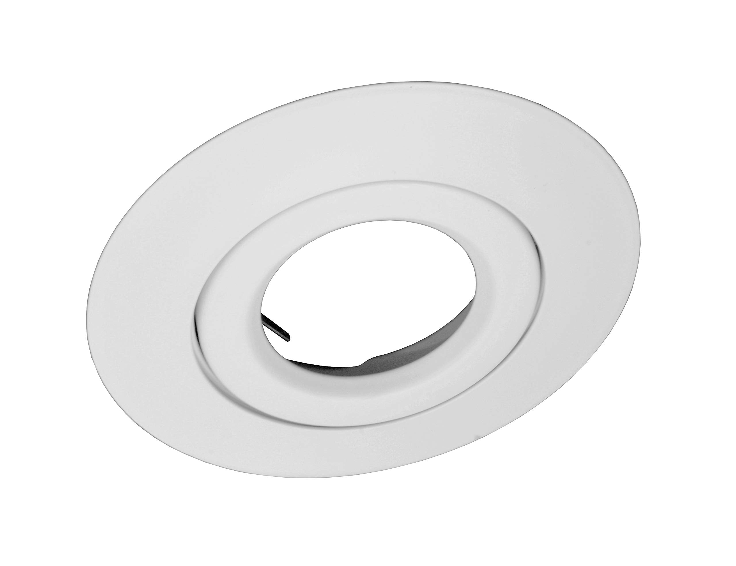 Nicor Lighting 6 Inch White Recessed Gimbal Ring Trim, Fits 6 Inch Housings (17558Wh)