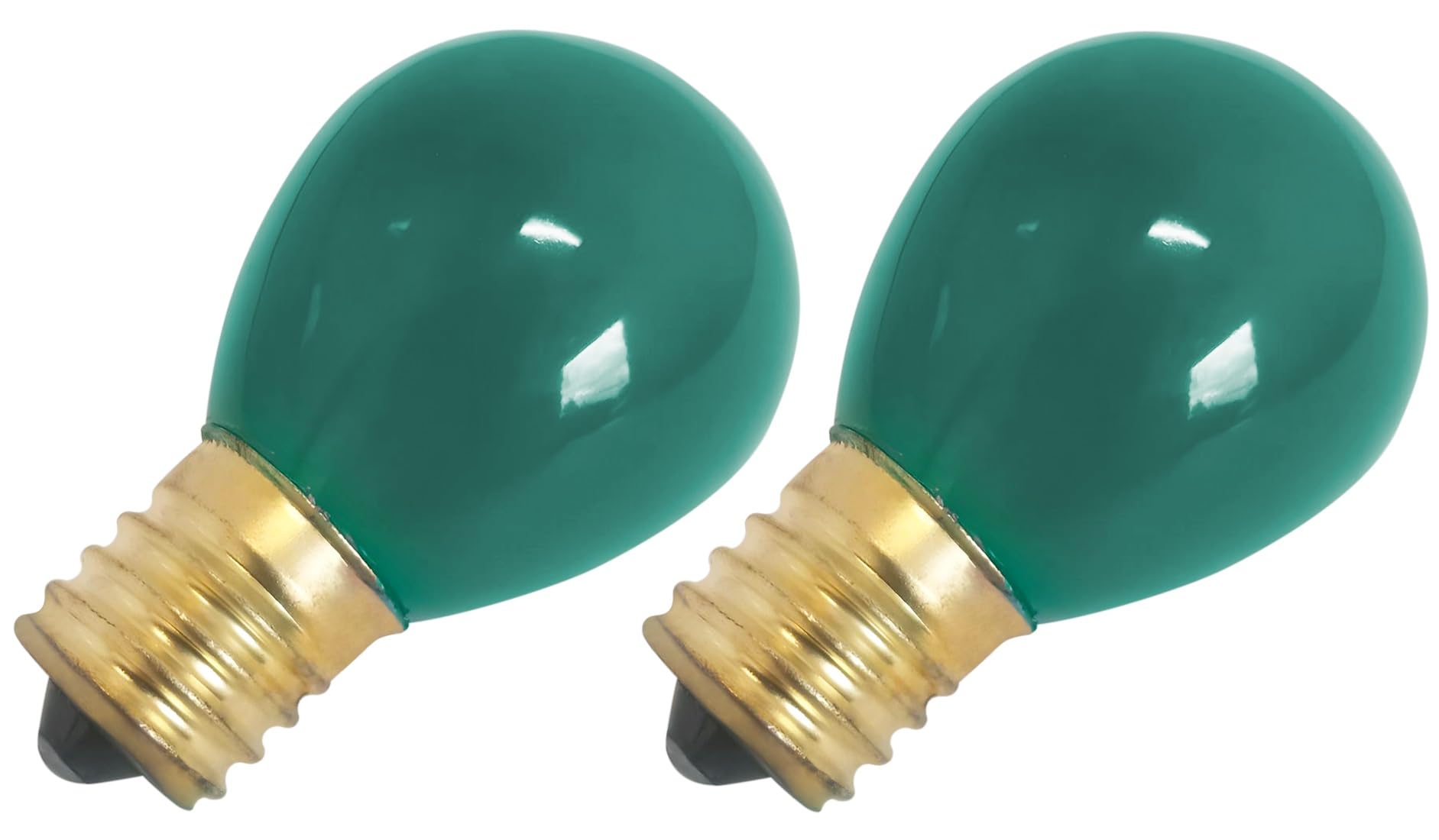 Ocs Parts 10S11N-130V-Cg Green Light Bulbs | 2-Pack | 10 Watt 130 Volt S11 Miniature E17 Intermediate Screw Base Lamps | 4,500 H