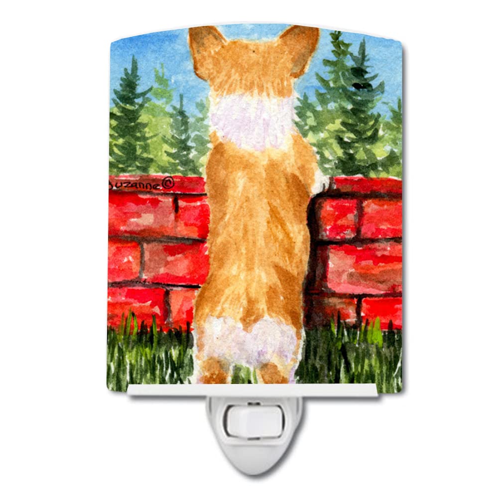 Carolines Treasures Corgi Ceramic Night Light, UL-Certified, 6x4x3in, Multicolor, Model SS8870CNL