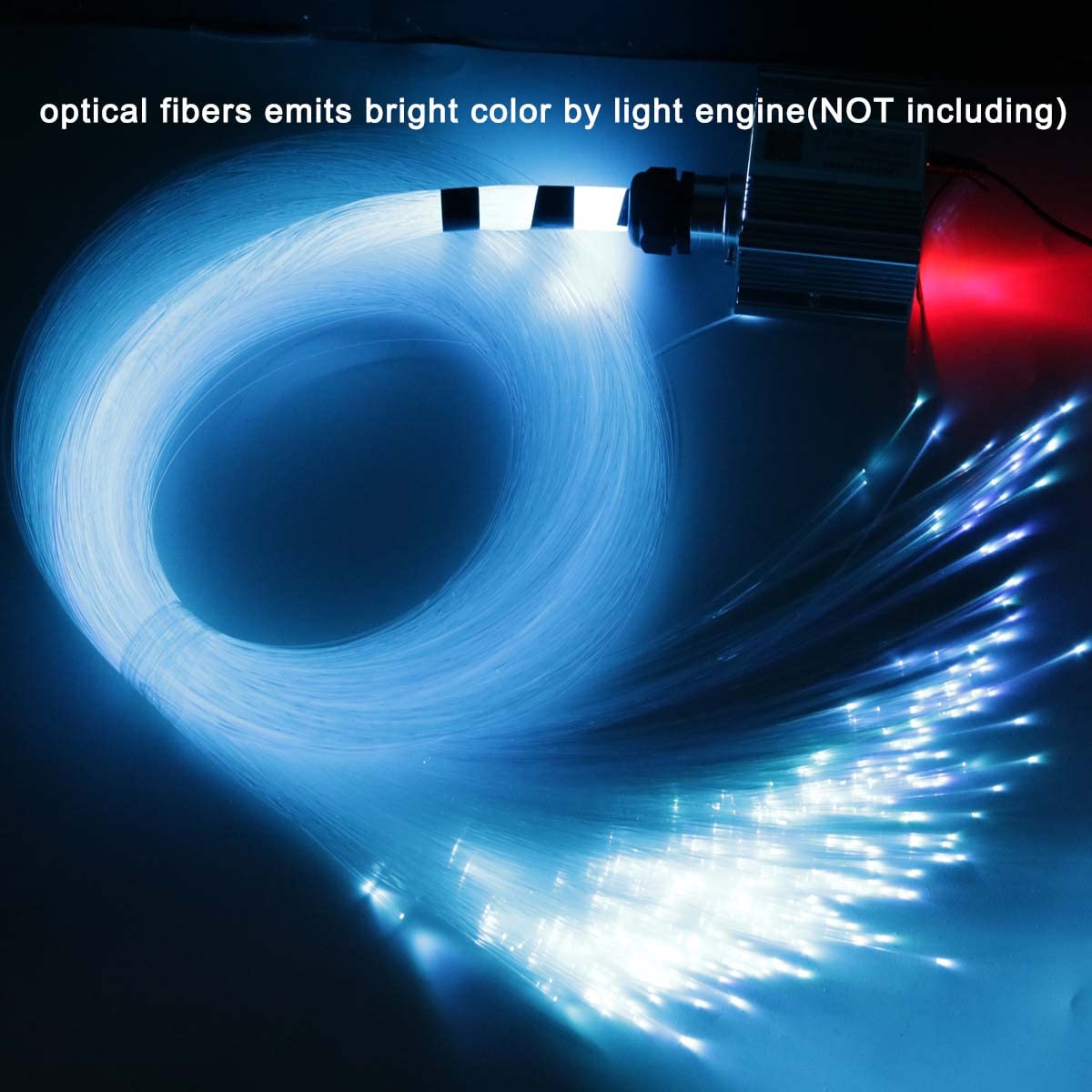 Azimom Pmma Plastic 550Pcs*0.03In*13.1Ft Fiber Optic Cable Strands 0.75Mm 4 Meter End Glow Roll Fiber String For Star Sky Roof C