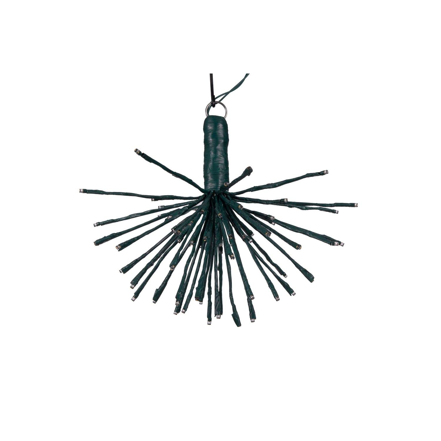 Vickerman 80Lt x 16&quot; Green Starburst Warm White 5mm LED Lights.