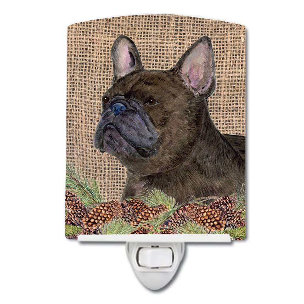 Carolines Treasures Ceramic Night Light, French Bulldog Design, 6x4x3 inches, Model SS4063CNL, Ideal for Bedroom, Bathroom, Nursery