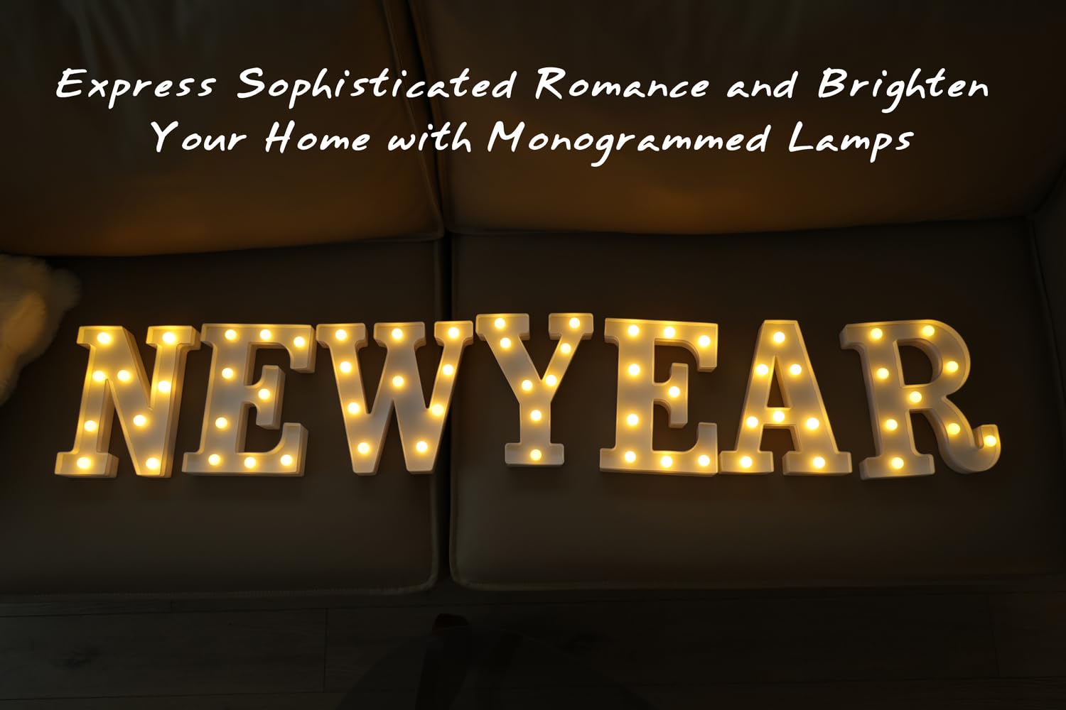 IFDGCTK LED Letter Lights, Decorative Acrylic Marquee Letters, Battery Powered, Warm Light, Alphabet N