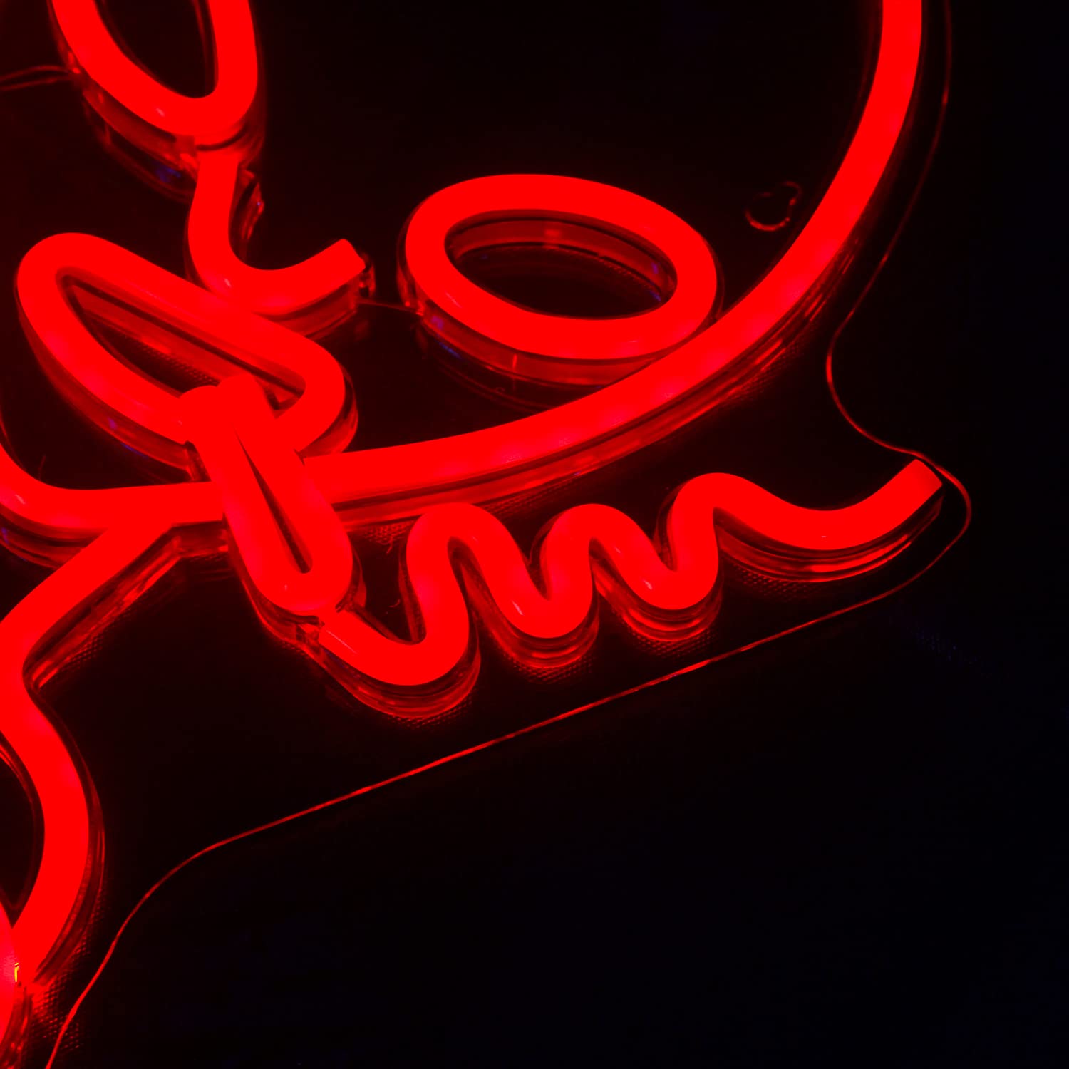 LUCUNSTAR Red Alien Neon Sign for Wall Decor, 16.1inL x 11.8inW, Ideal for Man Cave, Game Room, Pub, Bar, Hip Hop Party, LED