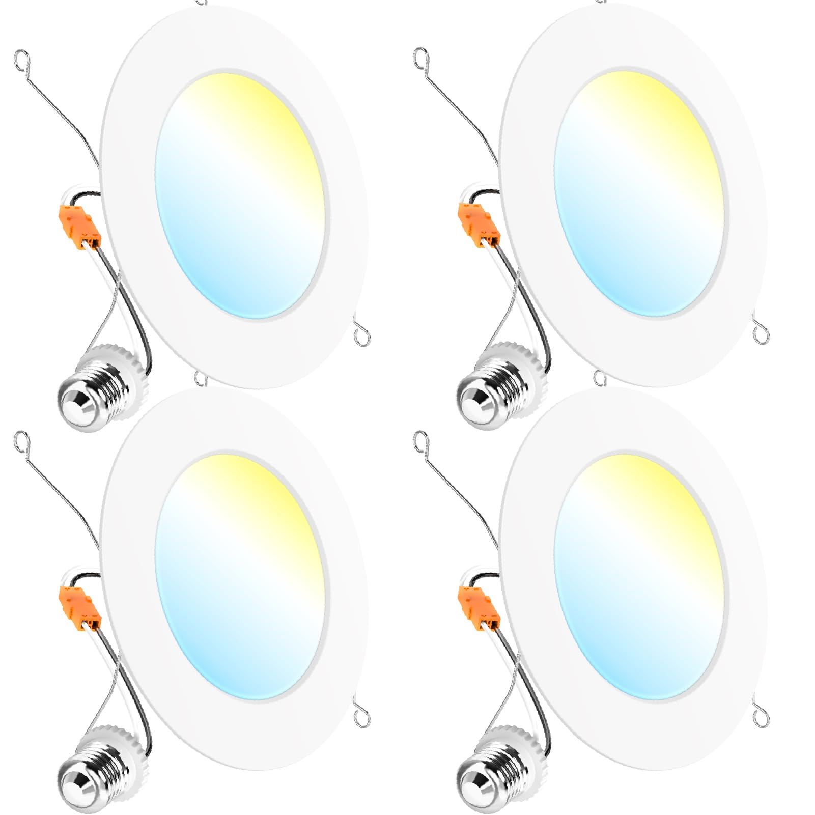 Sunco Retrofit LED Recessed Lighting 6 Inch, Can Lights for Ceiling, 1200 LM, 15W, Selectable CCT 2700K/3000K/4000K/5000K/6000K,