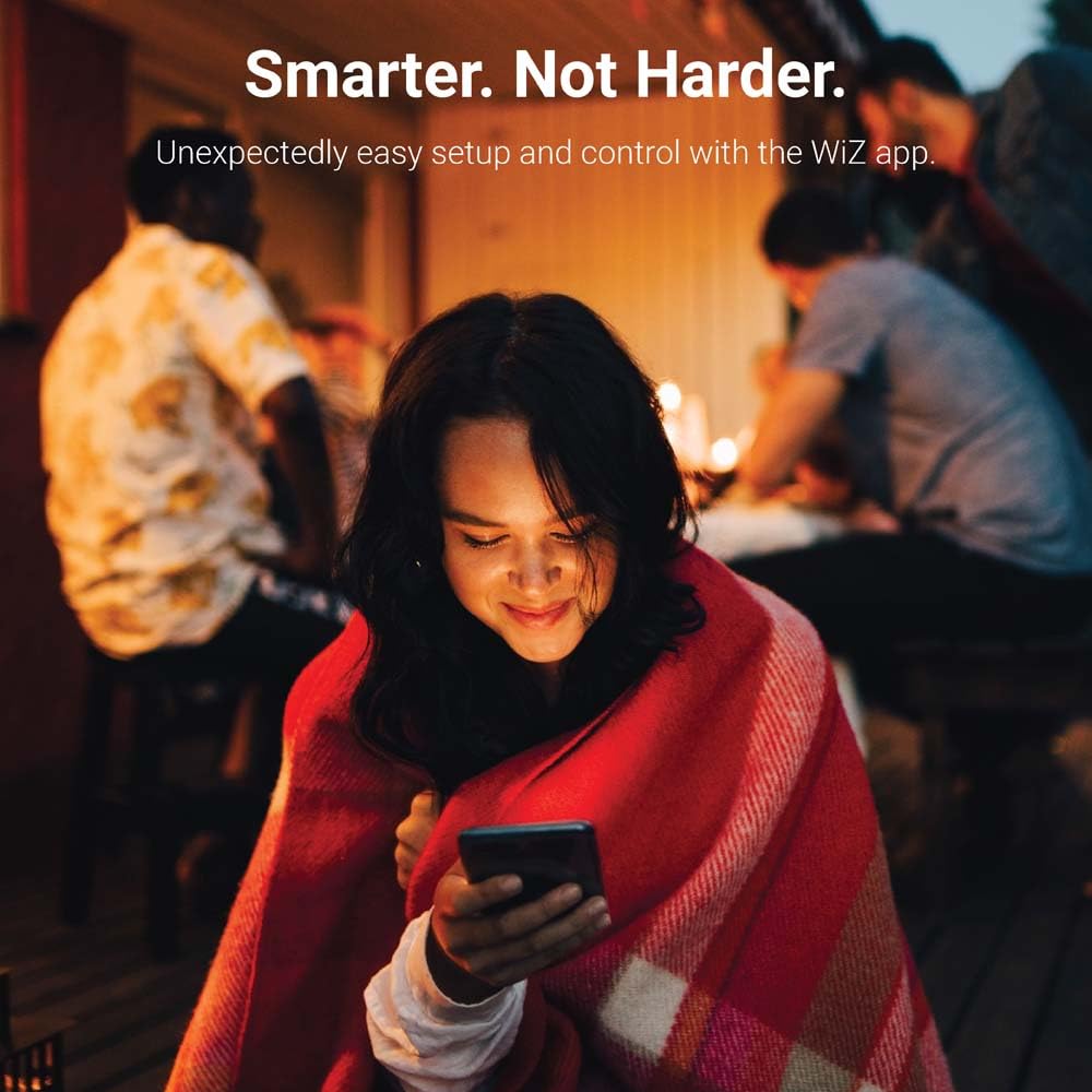 Halo Esf Wiz Smart Non-Motion Security Flood Light, 180-Watt Equivalent 2400 Lumens Black