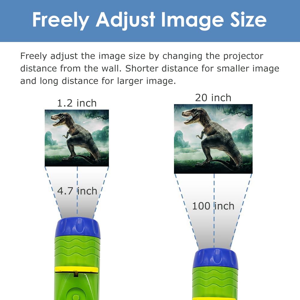 Pup Go Dinosaur Kids Flashlight Projector Torch With 3 Discs 24 Images, Cool Flashlight Projector Light For Toddlers, Dinosaur Toy For Kids Age 3-7 Year Old Boys Girls