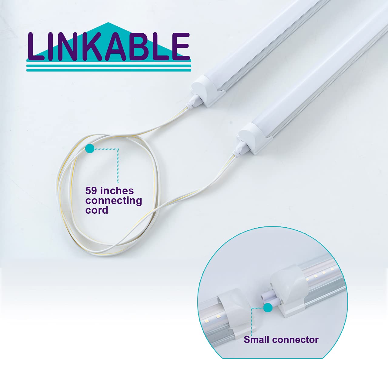 Wahadi 4Ft Led Shop Light 24W (6 Pack) - T8 Integrated Tube, 6000K Daylight