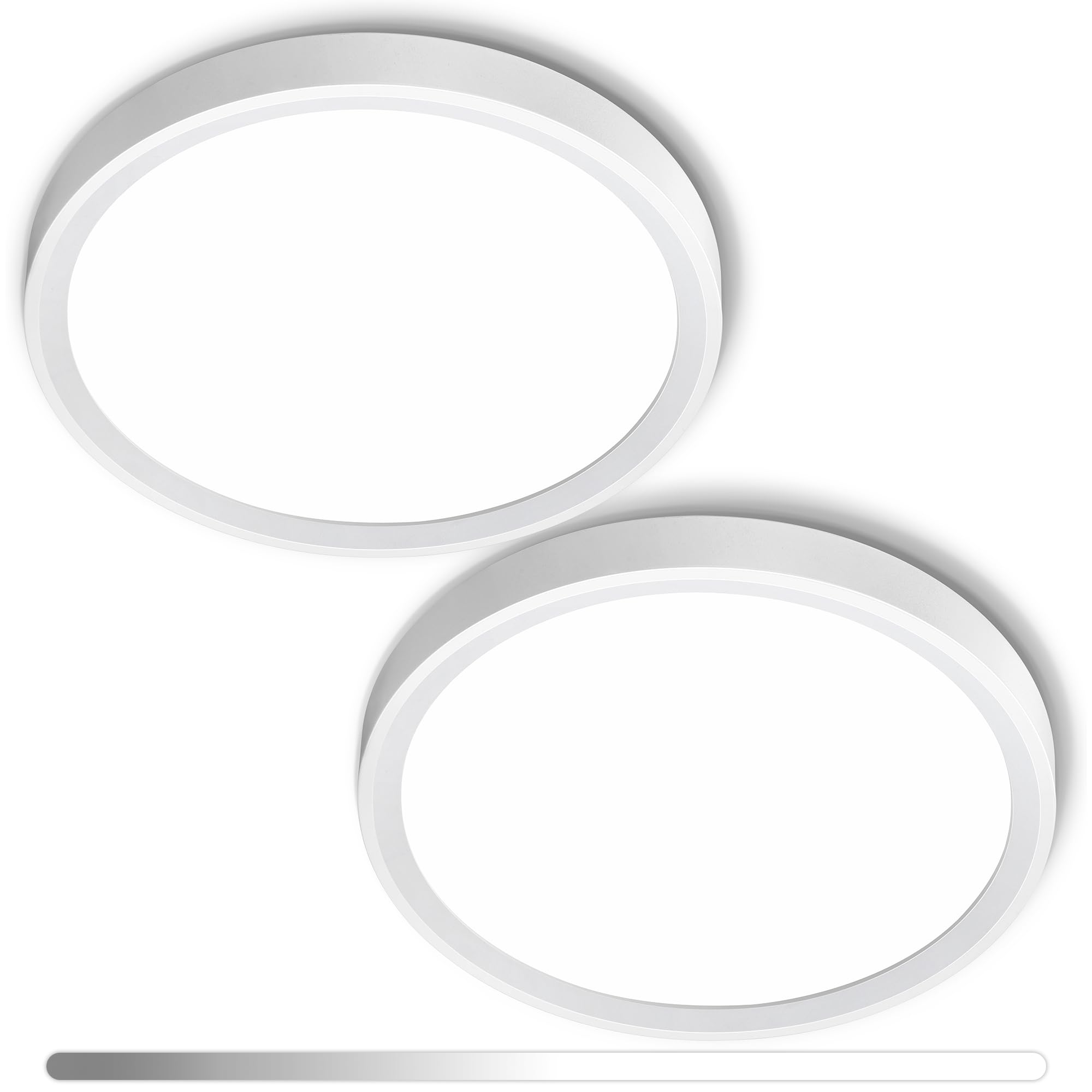 Sunrider 2-Pack 9 Inch Led Flush Mount Ceiling Lights, 2300Lm, 5000K Daylight White, 20W Dimmable Modern Slim Round Flat Light F