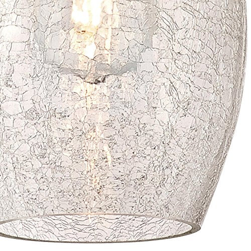 Westinghouse Lighting Carsley Mini Pendant, One-Light, Brushed Nickel, Clear  le Glass, 8.30in L x 8.30in W x 11.90in H