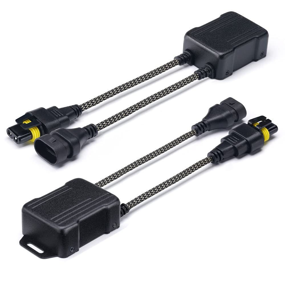 Xprite 9005 LED Canbus Decoder Anti Flicker Harness Error Free Resistor Capacitor for LED Headlight Bulbs Accessory  Pack of 2