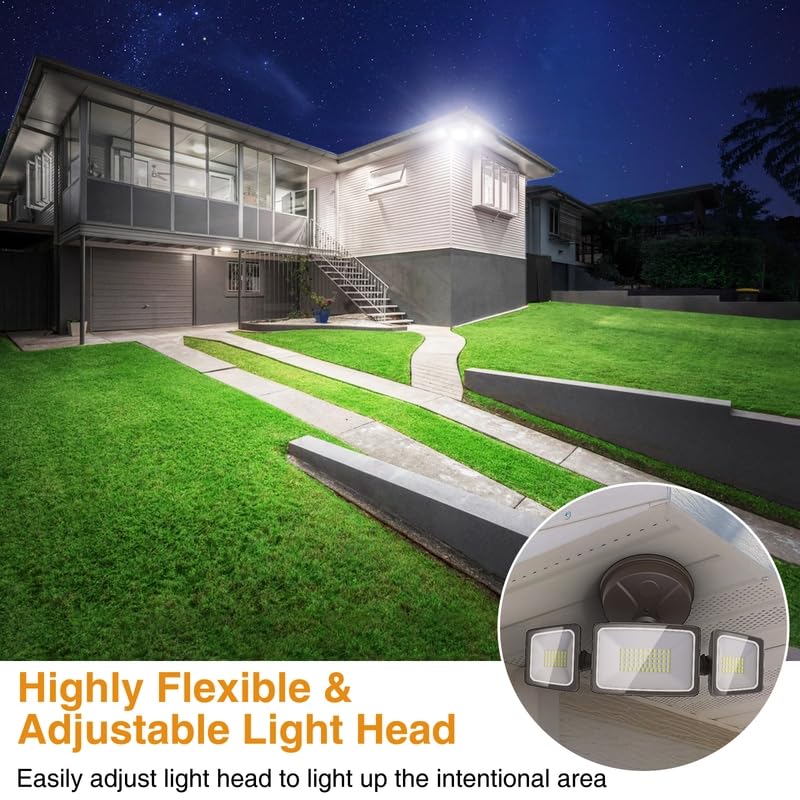 Onforu 2 Pack 60W Flood Lights Outdoor, 6000Lm Led Floodlights Switch Controlled, Ip65 Waterproof Exterior Lighting Fixture With