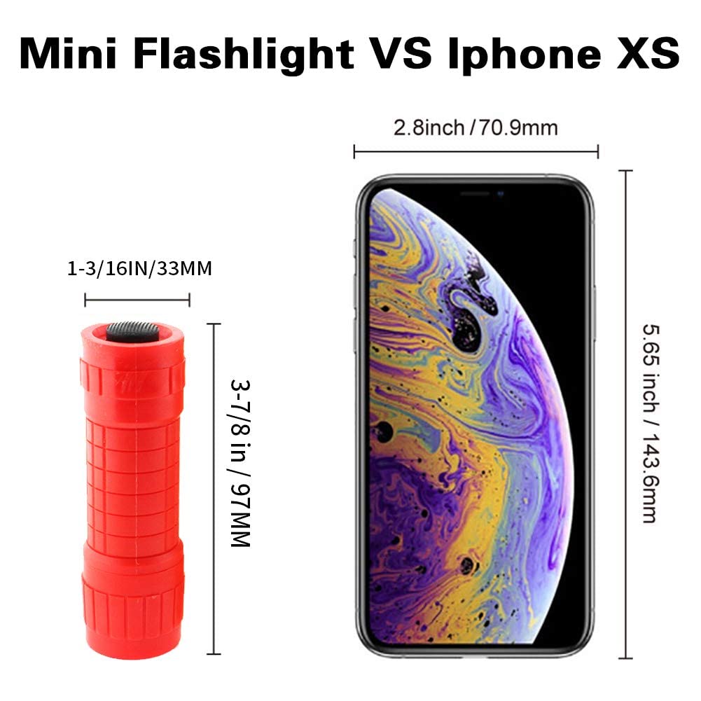 Whaply 6-Pack Small Mini Flashlight Set, 5 Colors, Cob Led Handheld Flashlight With Lanyard,18-Pack Aaa Battery Included For Kid