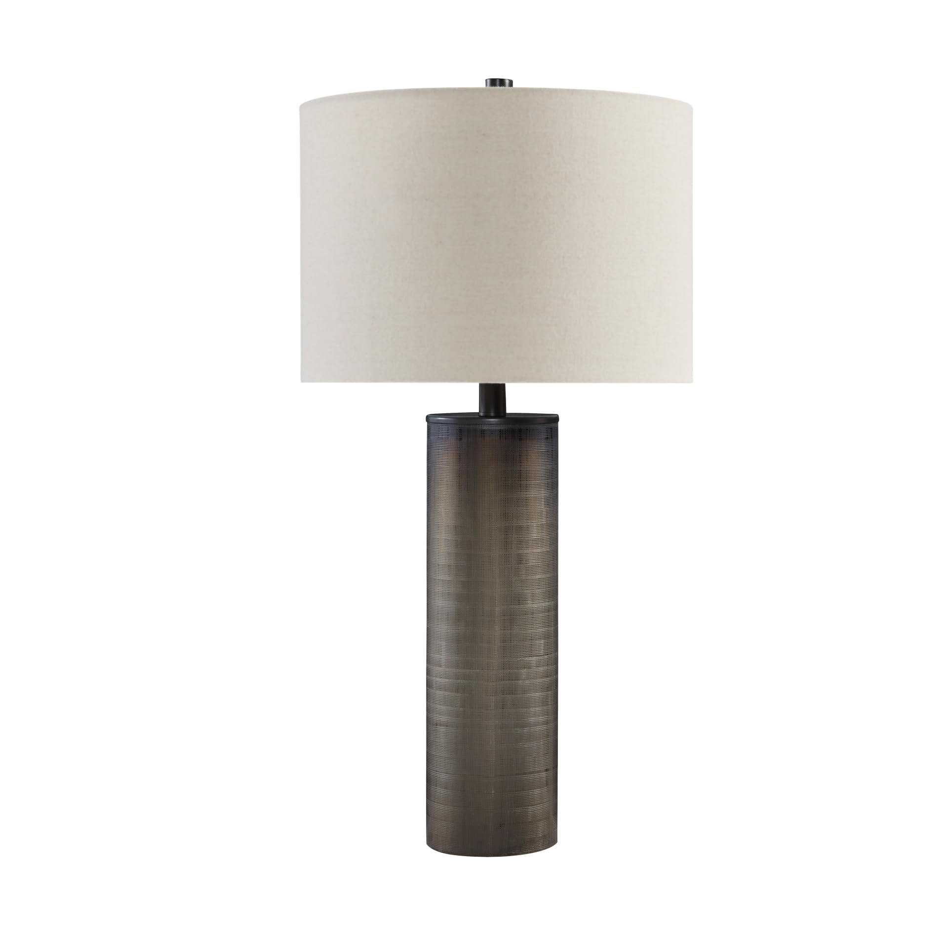 Signature Design by Ashley Dingerly Contemporary 28.25 Inch Glass Table Lamp, Brown & Beige