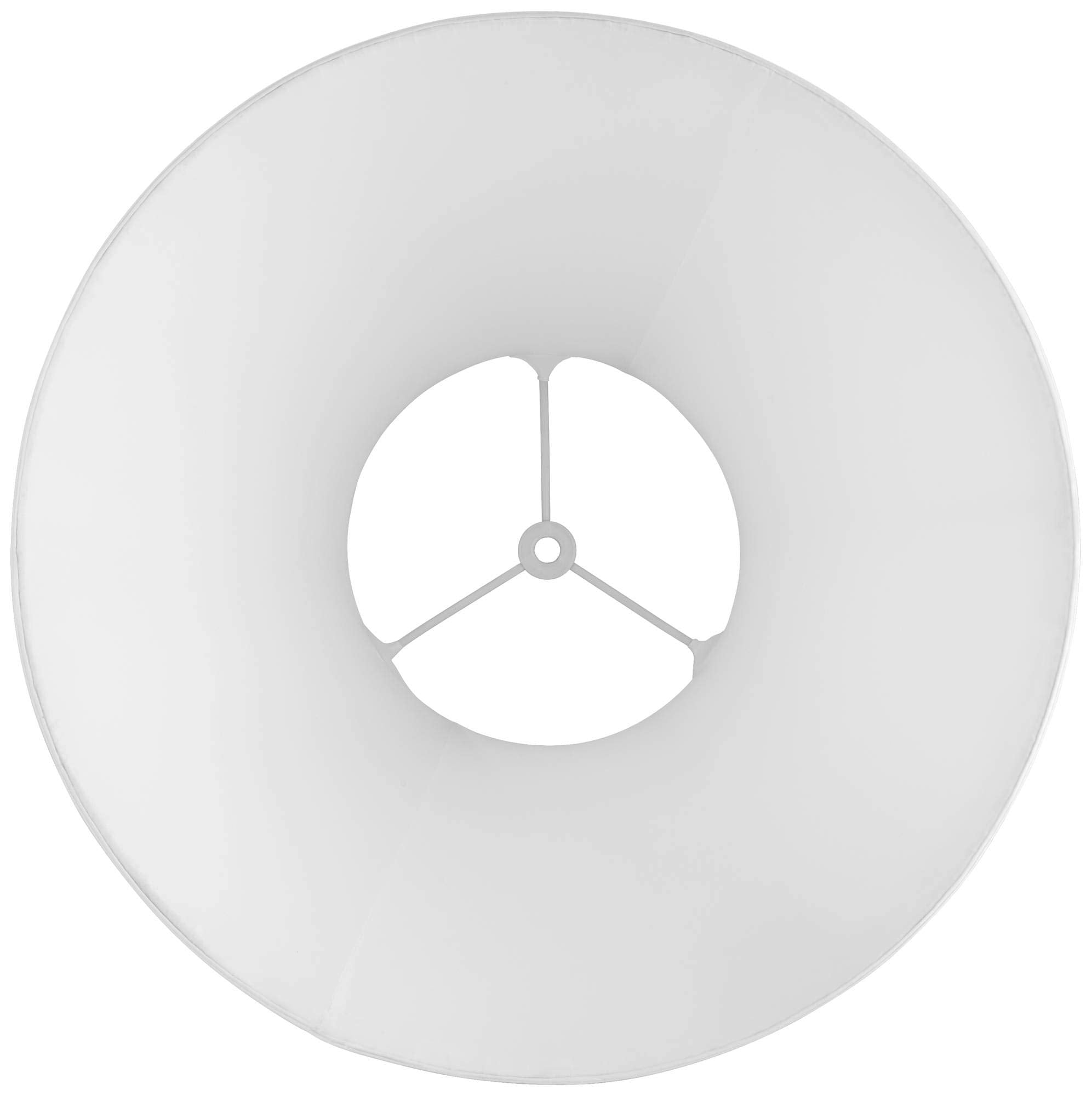 White Mushroom Pleated Medium Empire Lamp Shade 7&quot; Top X 16&quot; Bottom X 12&quot; Slant X 11.25&quot; High (Spider) Replacement With Harp And Finial - Springcrest