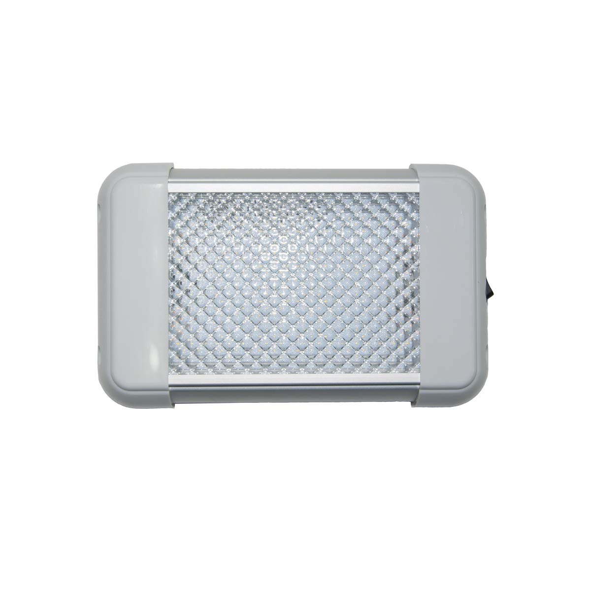 Raycharm Led Dome Light 6.3&quot; X 3.9&quot; Compact-Size 6000K Cool-White Even Diffused Beam, High Light-Output Low Ampere Draw, 12V-24V Dc, On/Off Rocker Switch For Boat, Truck, Rv & Utility Vehicles, 1-Pack