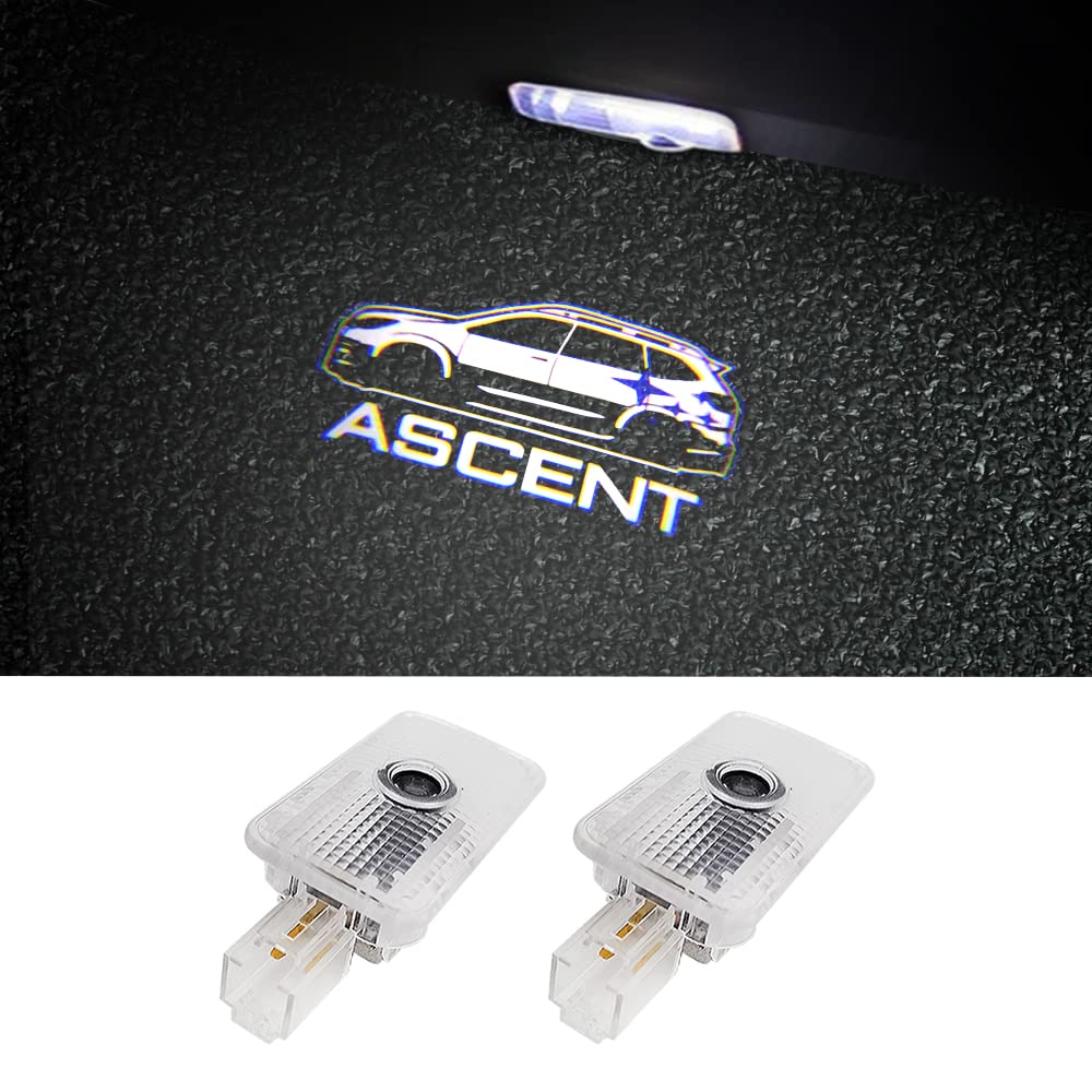 uunonaha LED Car Door Logo Lights - Puddle Lamp Projector, 2 pcs, Compatible with Subaru Ascent, Acrylonitrile Butadiene Styrene, Ascent 01