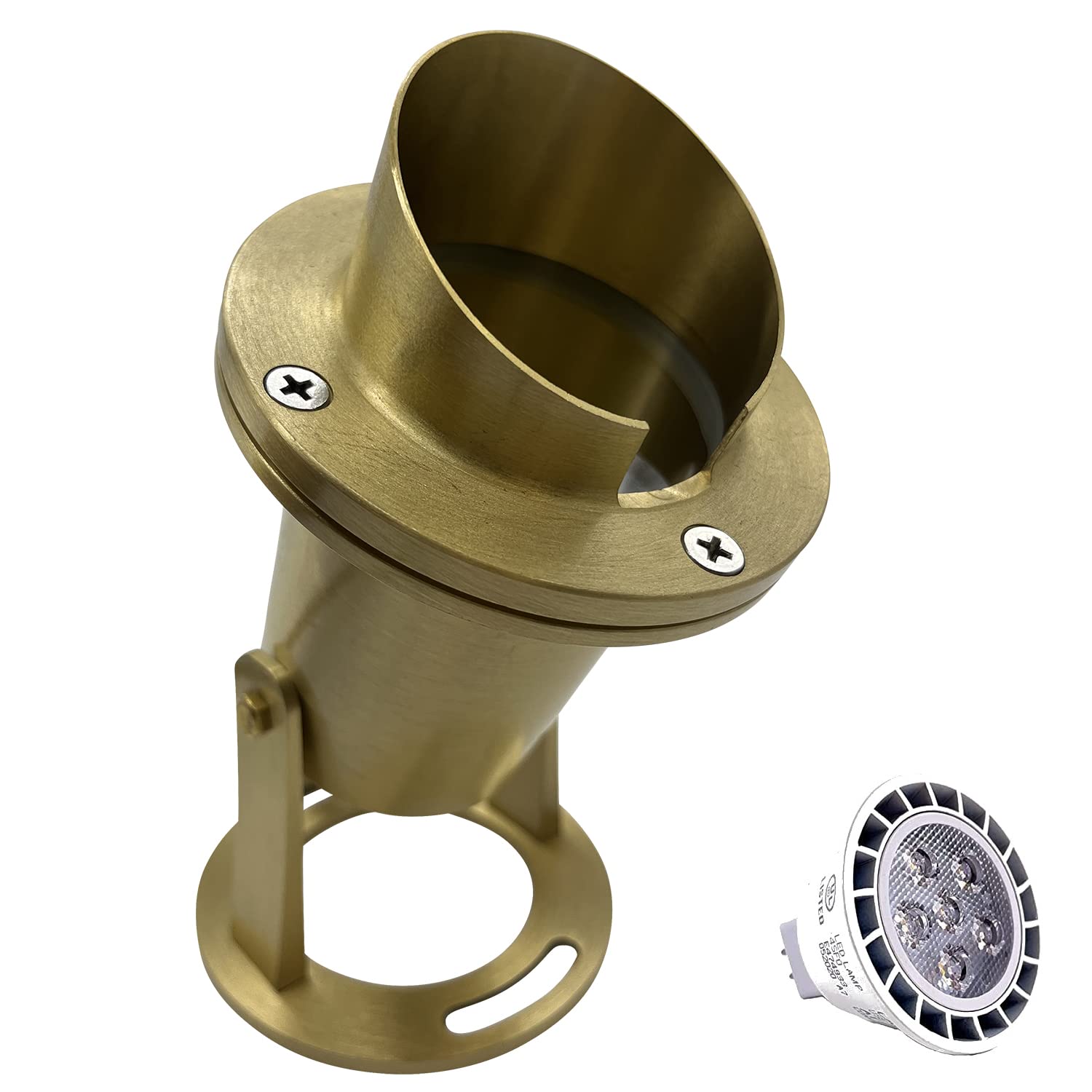 MIK Solutions Waterproof Underwater Light 175 Solid Brass 7WMR16 LED Bulb Pond Light Submersible Waterfall Pool Fountain Light for Beautiful Bright Long Lasting Home Garden Patio Pool