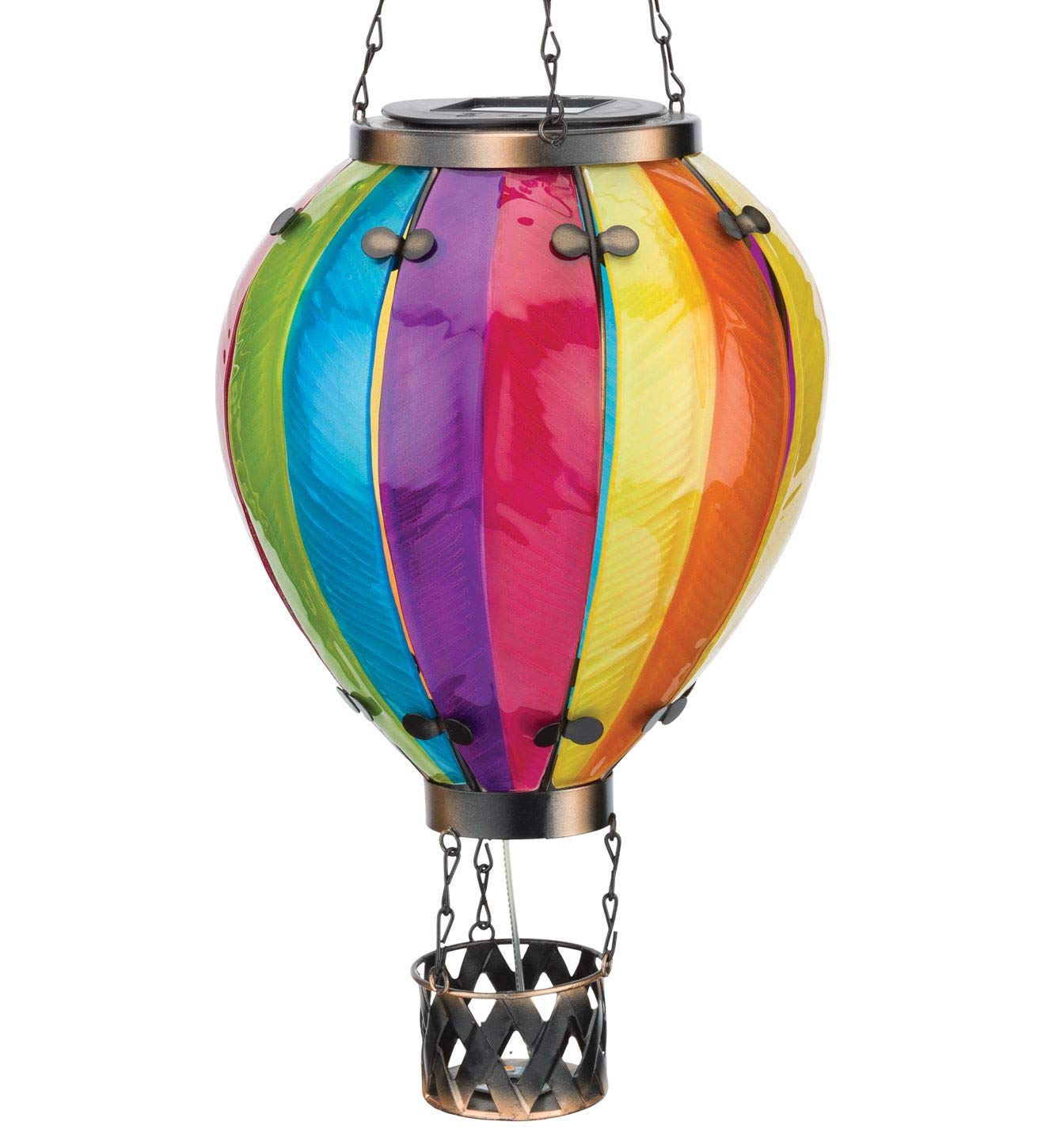 Regal Art & Gift Hot Air Balloon Solar Lantern - Hanging Solar-Powered Led Lights, Waterproof Portable Decorative Outdoor Lamp M
