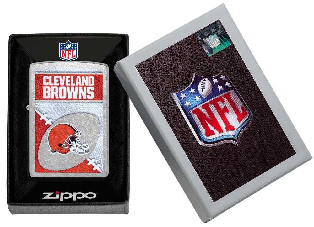 Zippo Nfl Cleveland Browns Street Chrome Pocket Lighter