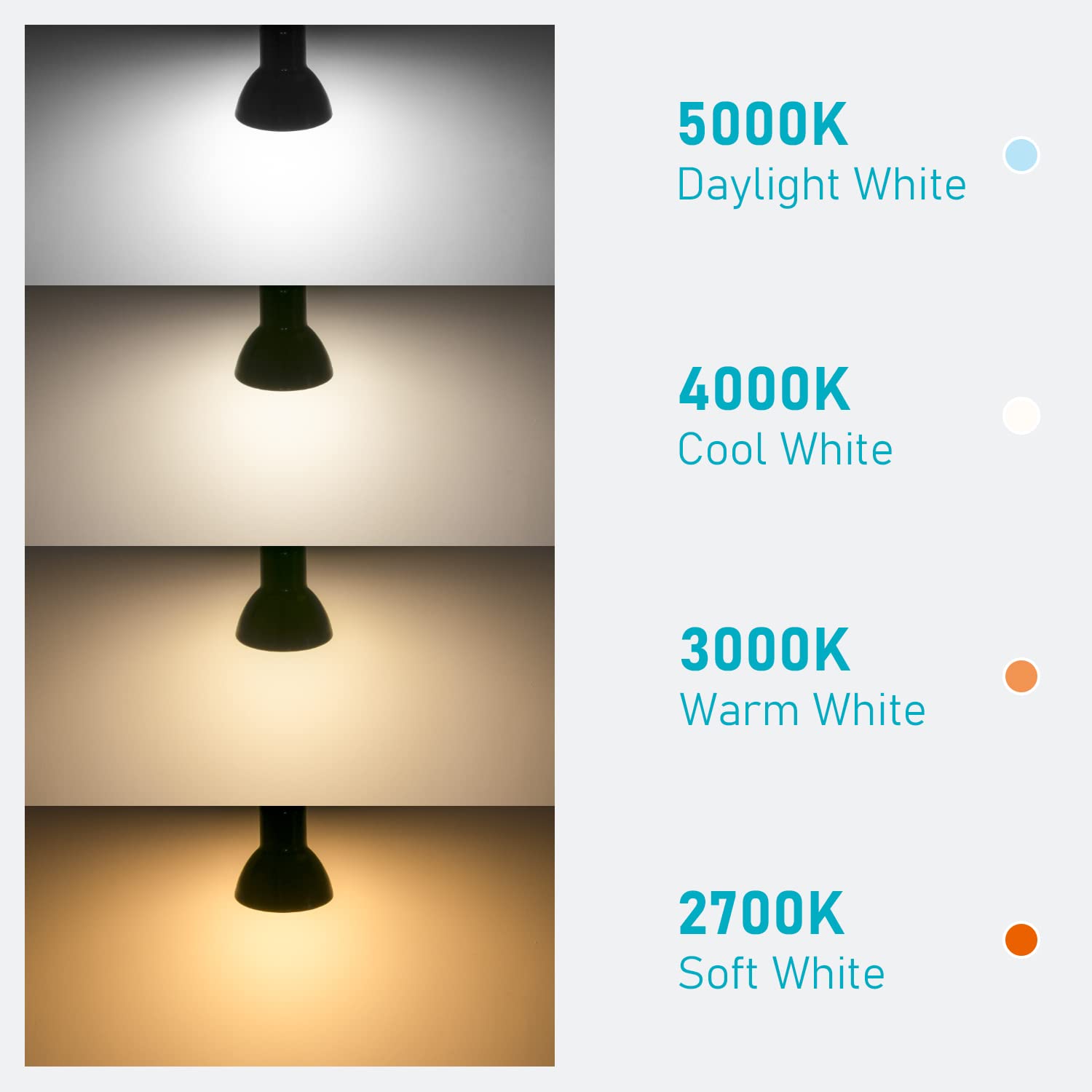 Maelsrlg E17 LED Bulb, 6W (60W Equivalent), Daylight White 5000K, G14 Globe, 600 Lumens, Non-Dimmable, Pack