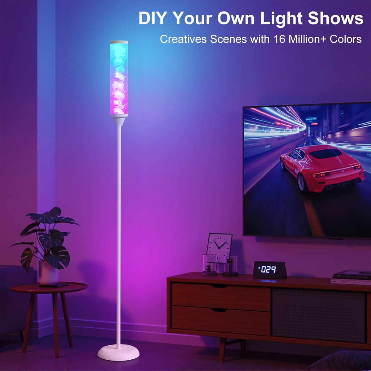 WORLD WIN Prism Glow Floor Lamp, Smart RGB LED with APP & Remote Contr ...