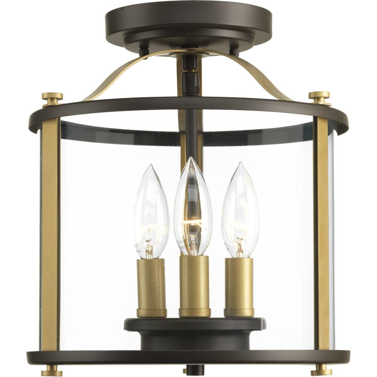 Progress Lighting Squire Outdoor Light Fixture, Alloy Steel, 11.00x9.88x9.88, Bronze, Model P550011-020