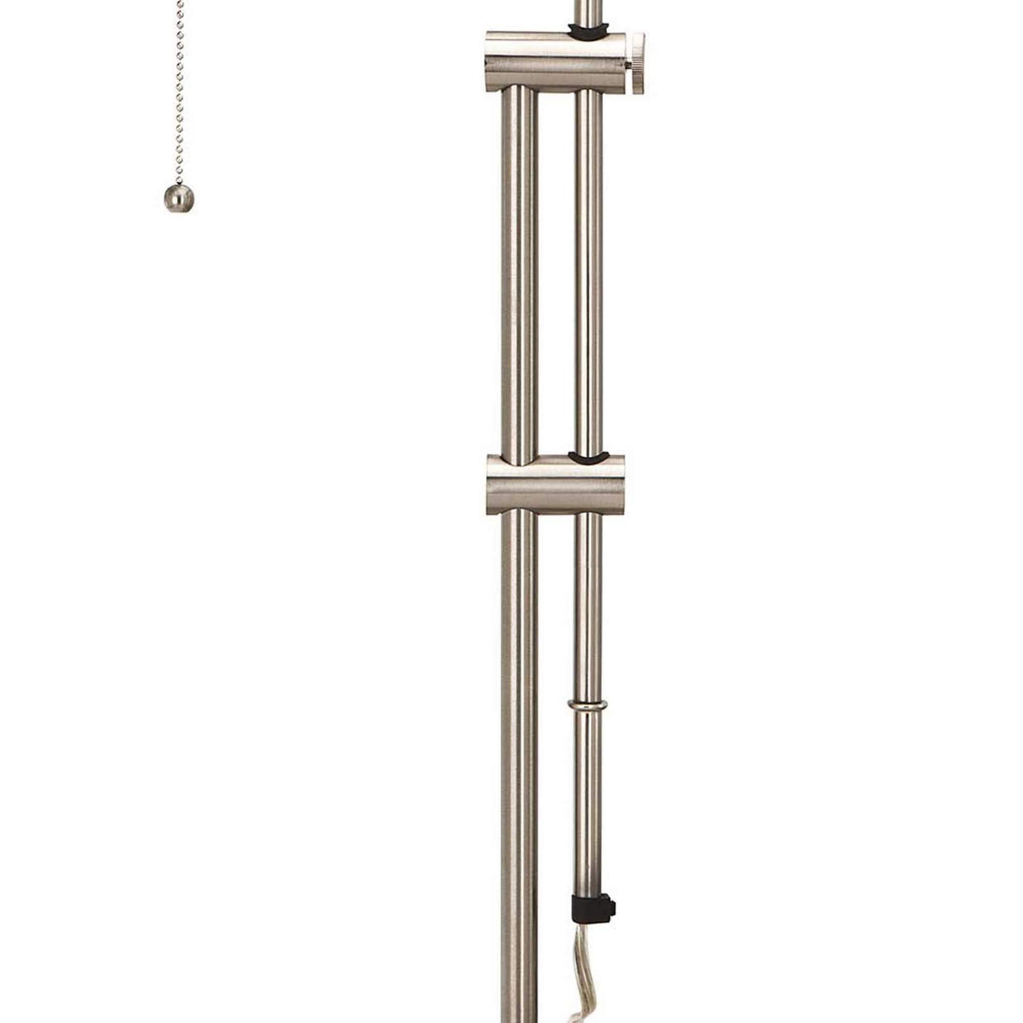 Benzara Metal Desk Lamp with Adjustable Pole, Model BM225084, Silver