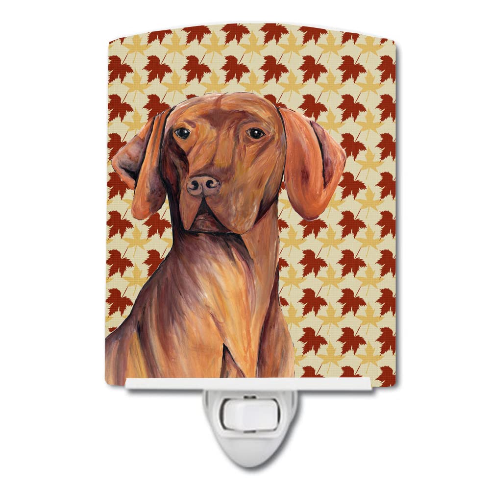 Carolines Treasures Night Light, Ceramic, Vizsla Fall Leaves, 6x4x3 inches, Multicolor, Model SC9219CNL