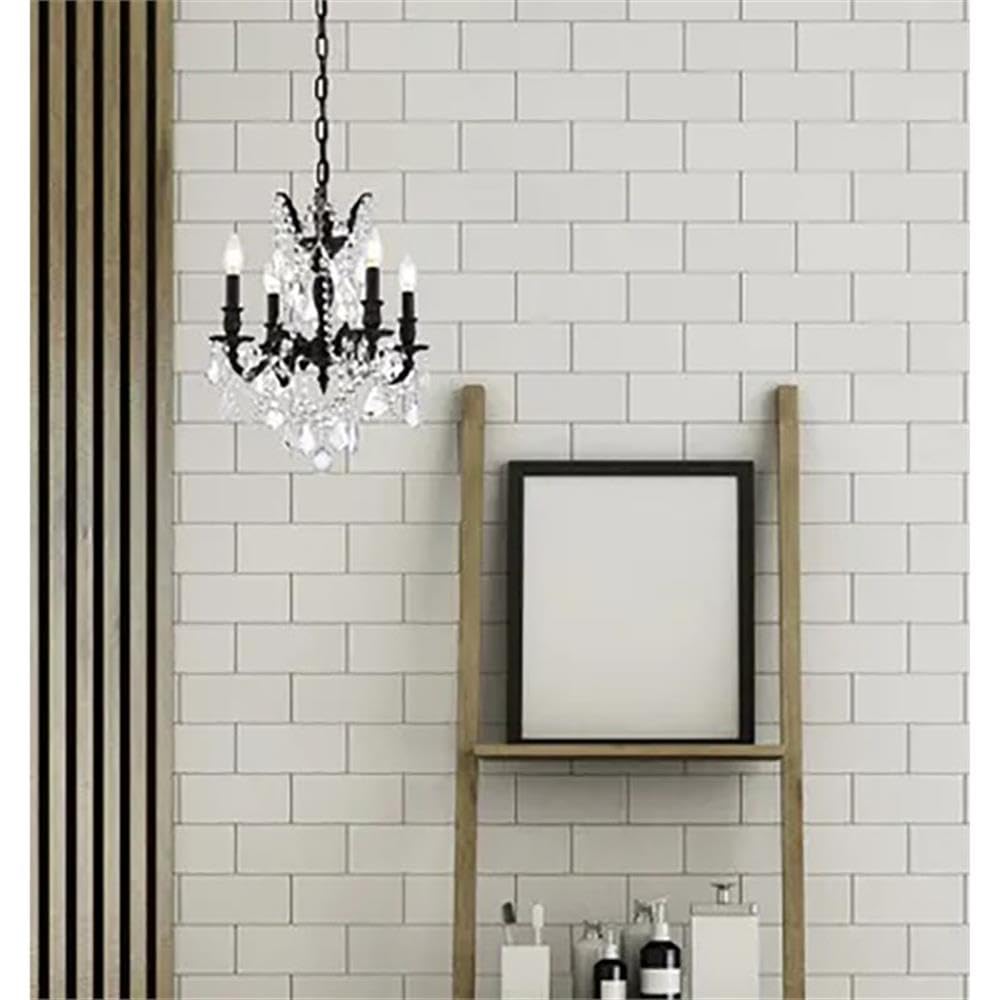 Elegant Lighting Royal Cut Crystal Chandelier, 17in x 21in, Dark Bronze/Gold, Model 9204D17DB-GT/RC, Brass Material