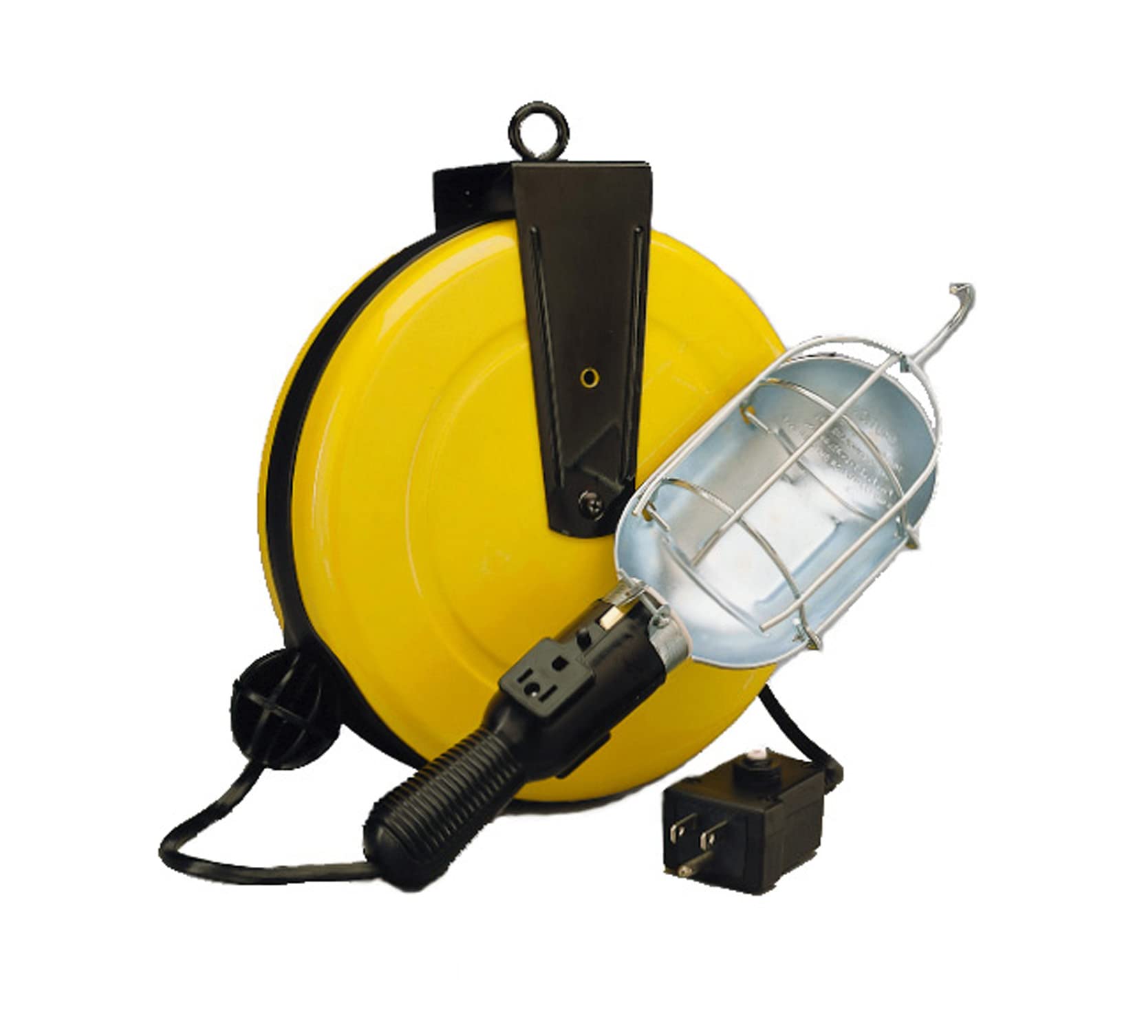 Alert Retractable Cord Reel with Incandescent Work Light with Circuit Breaker  500050GCB