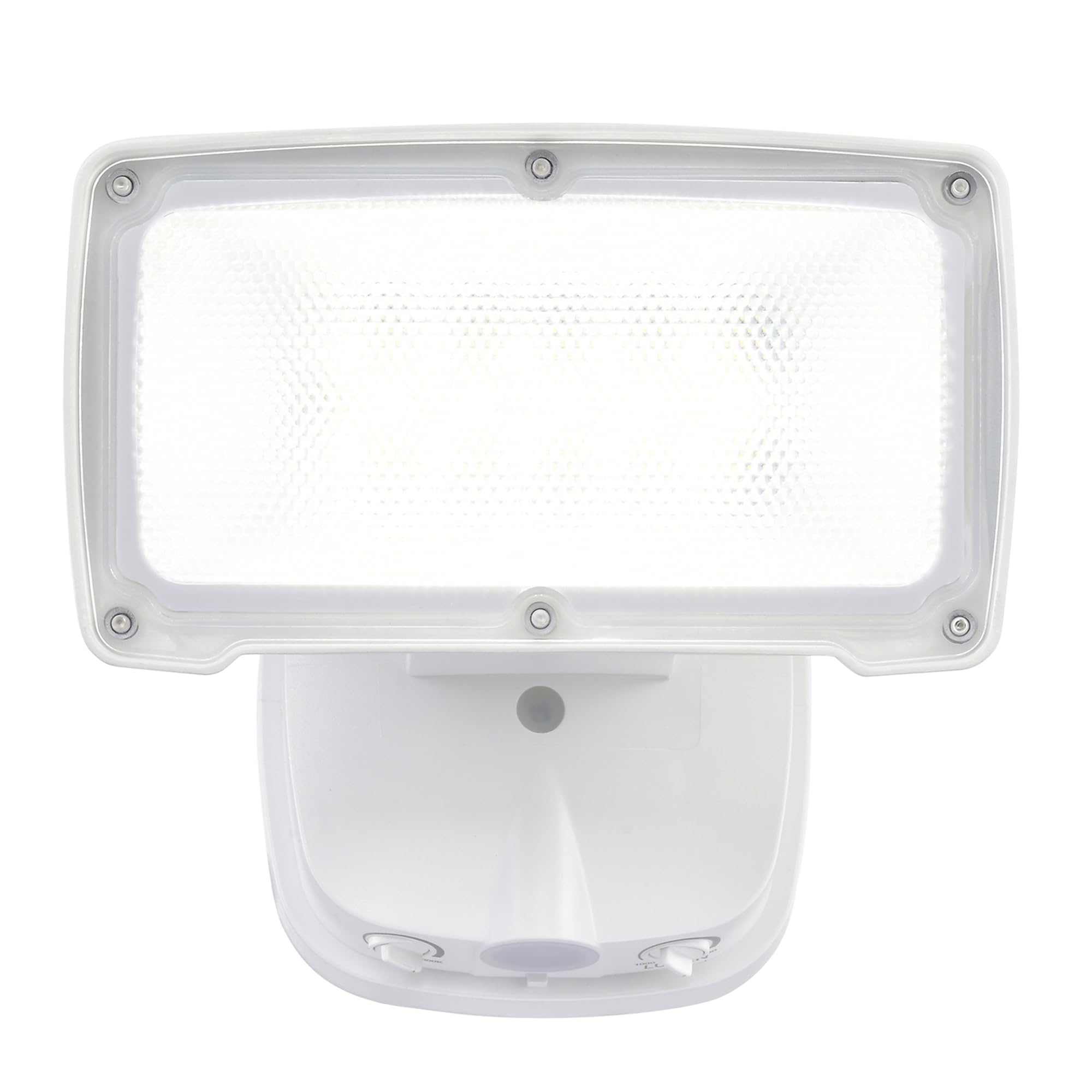 AWSENS 26W LED Flood Light Fixture, Dusk to Dawn Control, Water Resistant, 1-Pack, White, Model SL2181D-WH