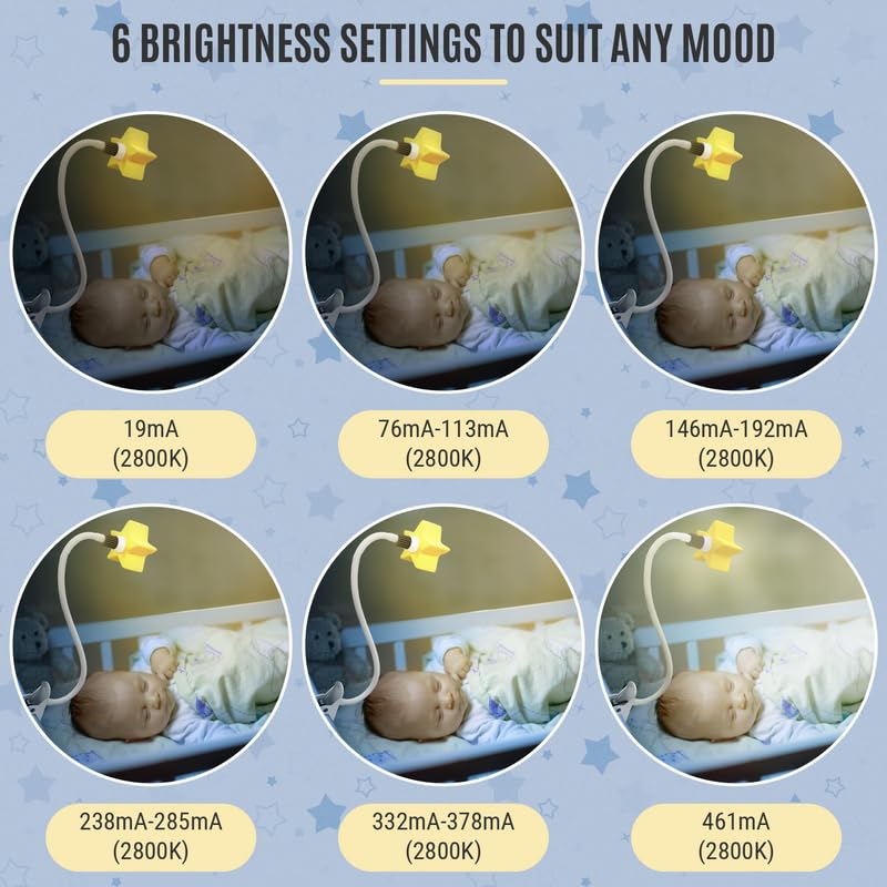 Ergojojo Led Clip On Star Light, Warm & Dimmable Desk Light, Reading Night Lamp Newborn Essential For Bedside Bassinet, Nursery Decor, Ideal Baby Gift For Kids Visit The Store