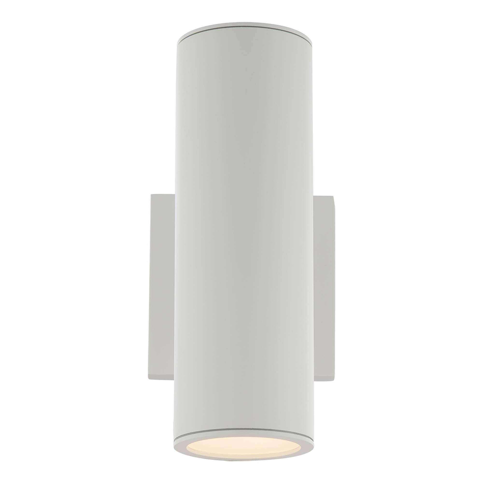 WAC Lighting Cylinder LED Wall Light, 3000K, 12in Up and Down, Aluminum, White, Model WS-W190212-30-WT