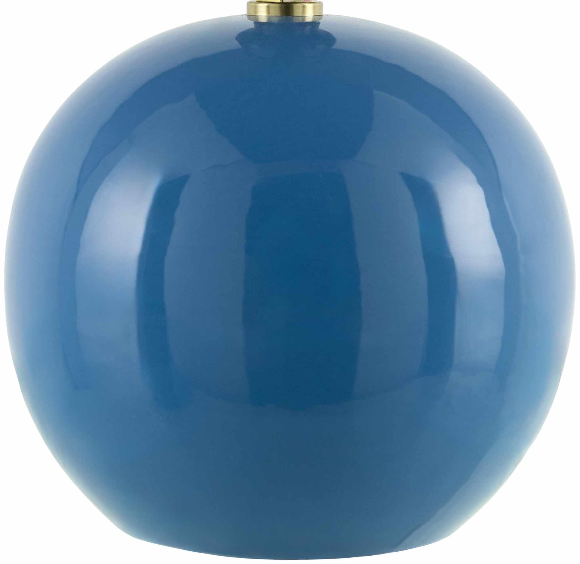 Boutiquerugs Shcheglovo Boho Ceramic Bedside Table Lamp For Bedroom Nightstand - End Side Lighting For Living Room - Blue, Teal