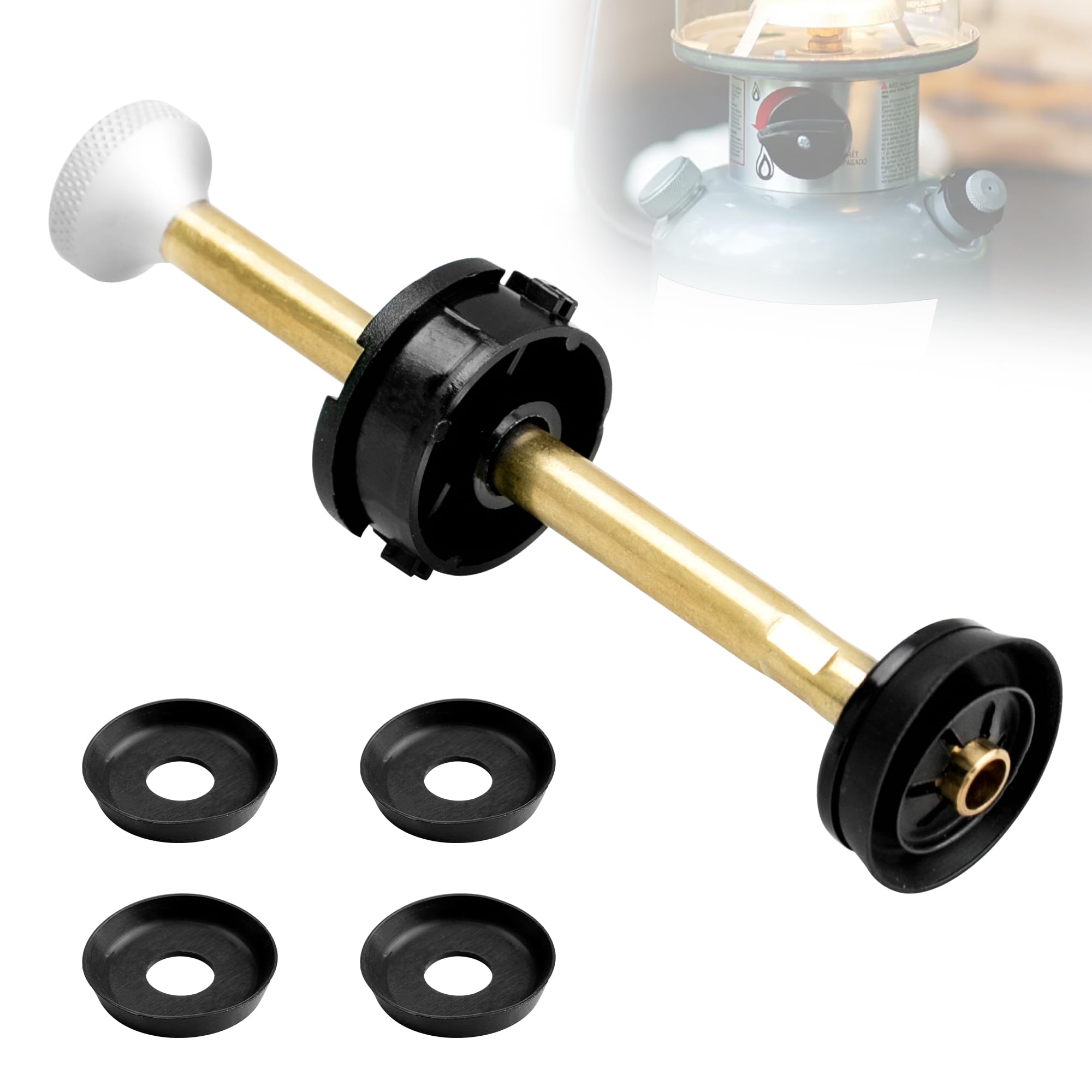 Camping Lantern & Stoves Replacement Parts - Universal Plunger Metal Part  Plunger Pump Repair Kit 242J5201 - Compatible with Coleman Dual Fuel Lantern & Camping Stoves