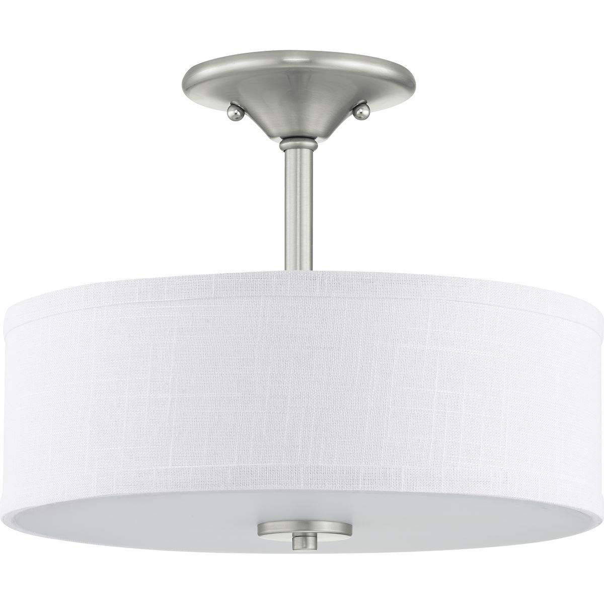 Progress Lighting Inspire Collection 13'' Two-Light Semi-Flush, 10.13X13.00X13.00, Nickel