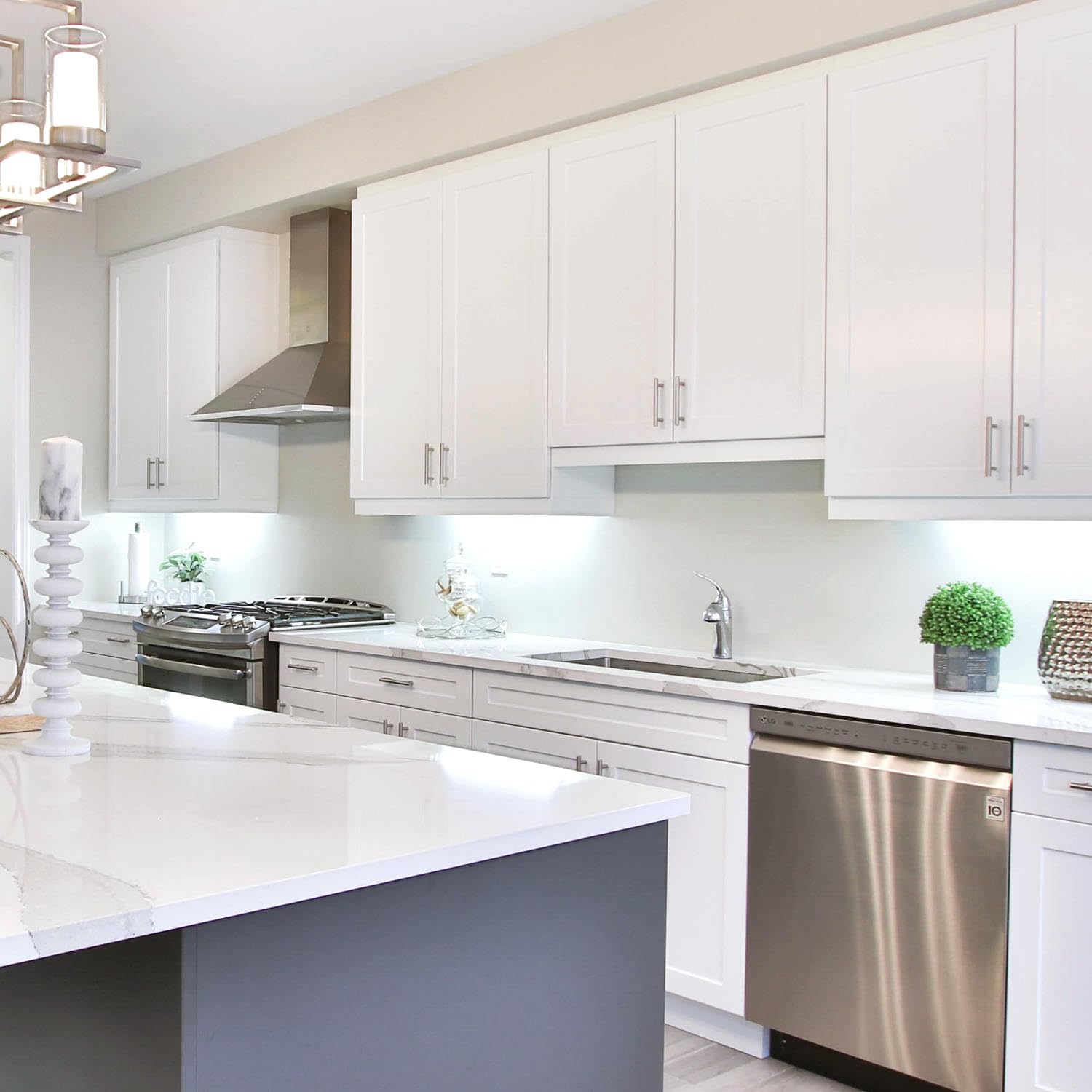 Leleju Led Under Cabinet Lighting, 1Ft, 5W, 6000K, 500Lm, Pack Of