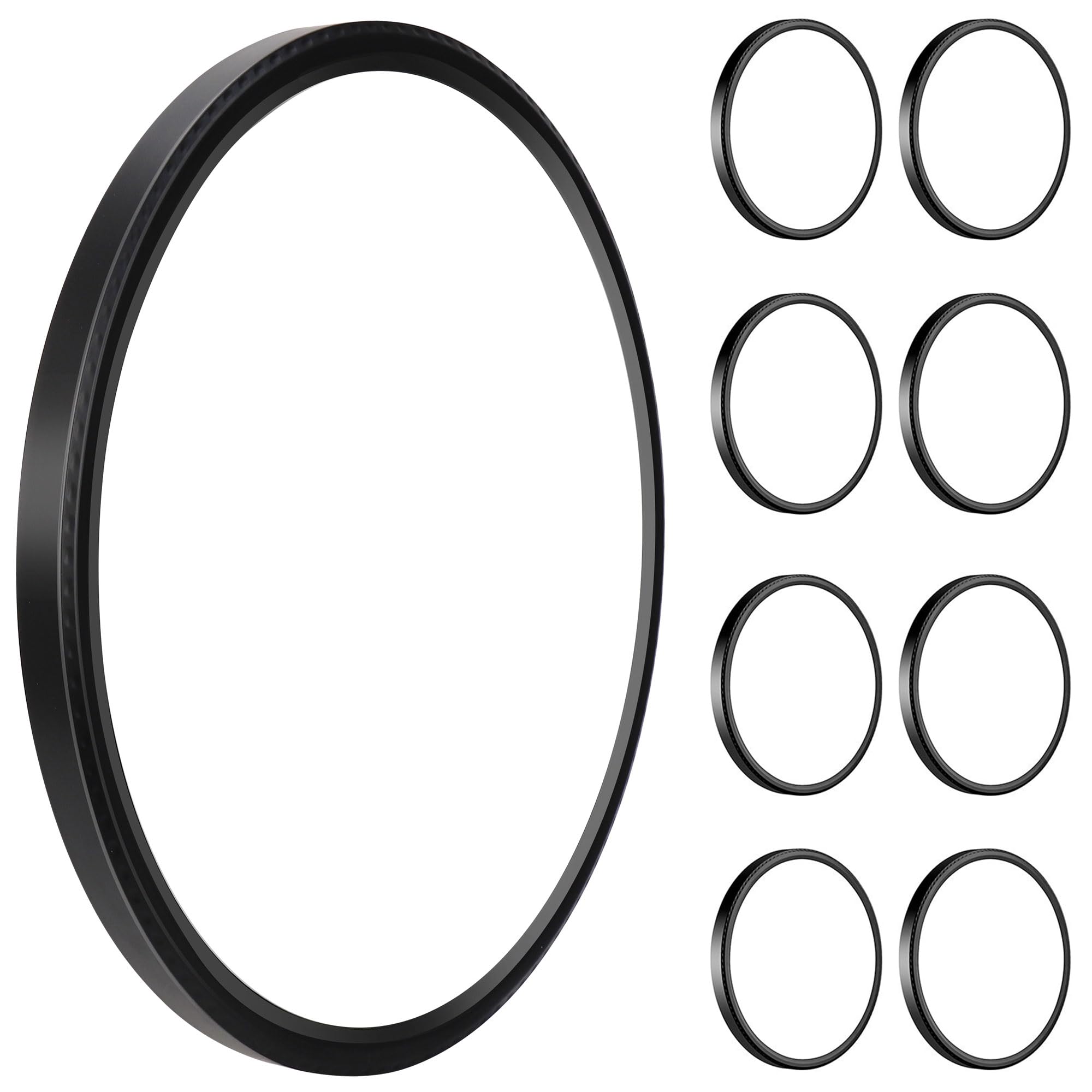 Wkoncldy 3200Lm Led Flush Mount Ceiling Light, 12 Super Slim, 5000K, Black, 8 Pack