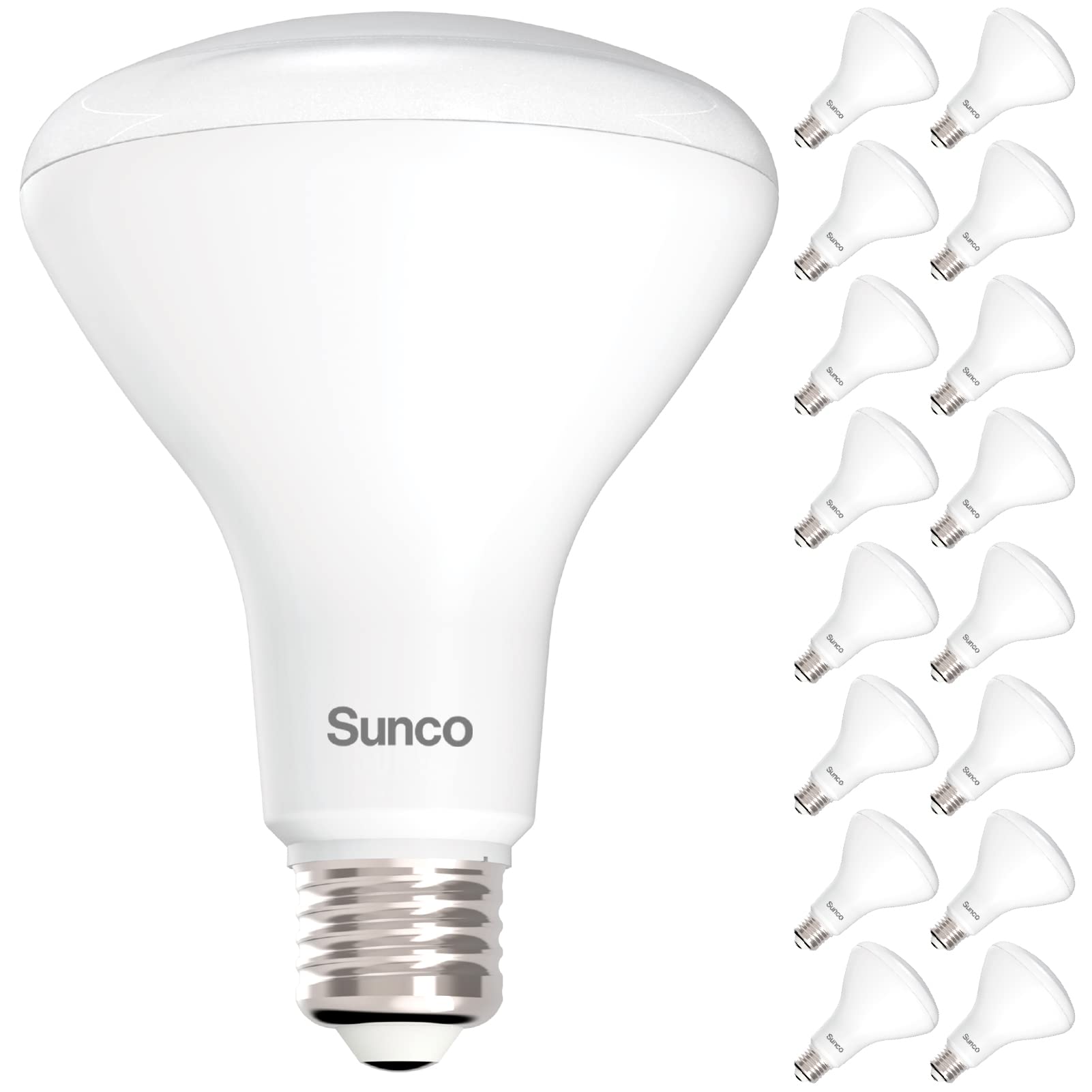 Sunco 16 Pack Br30 Light Bulbs Led, Recessed Can Light Bulbs, Indoor Flood Bulb, 850 Lm, 11W (65W Equivalent), 5000K Daylight, D