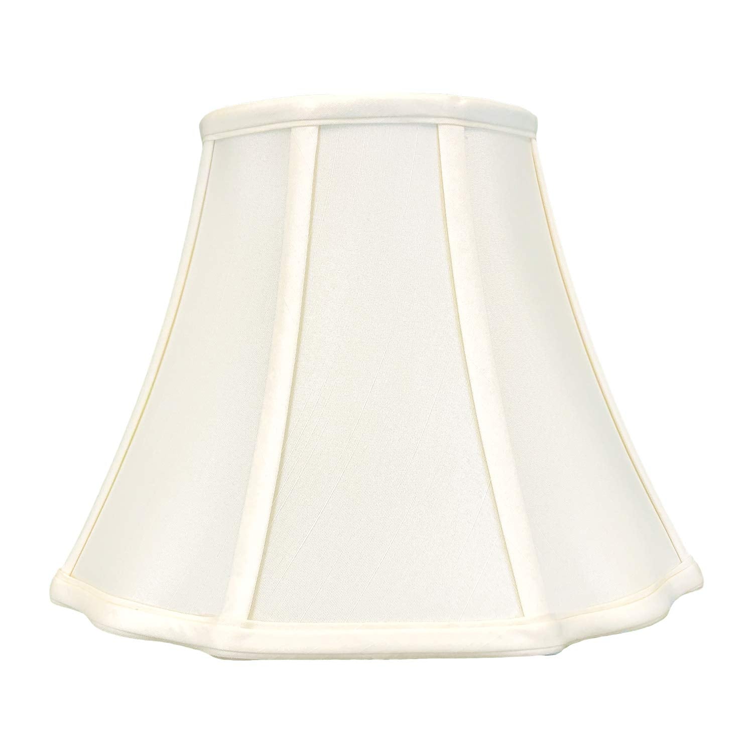 Royal Designs, Inc. Flare Bottom Lamp Shade, Scalloped, 6.5 x 12 x 9.25, Eggshell, Model BSO-701-12EG