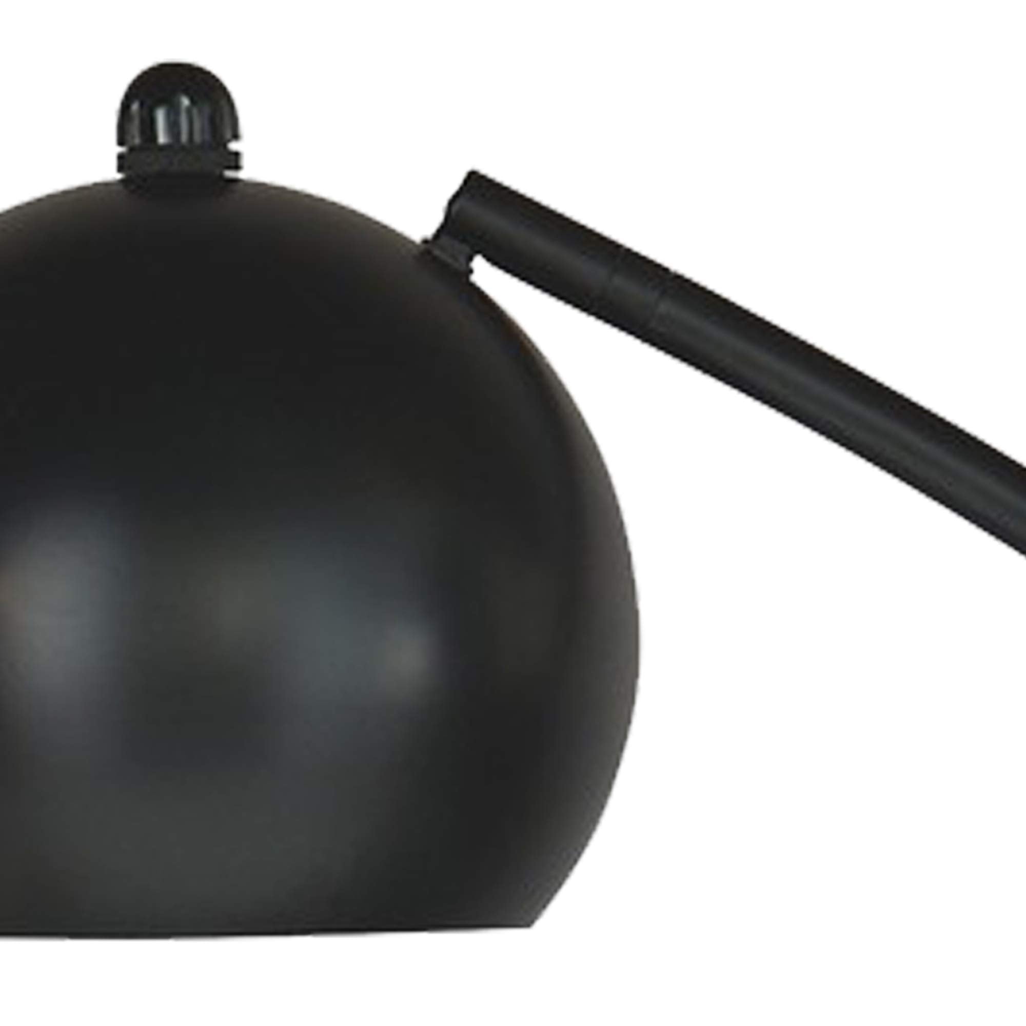 Metal Frame Floor Lamp with Adjustable Shade, Black