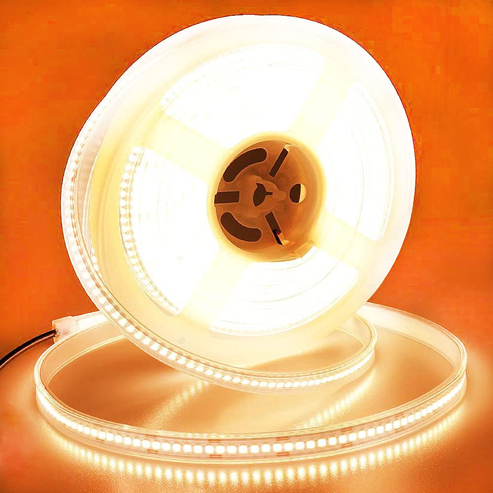 Suyooulin 16.4Ft Led Strip Lights, 3000K Warm White, Waterproof Ip65, 1200
