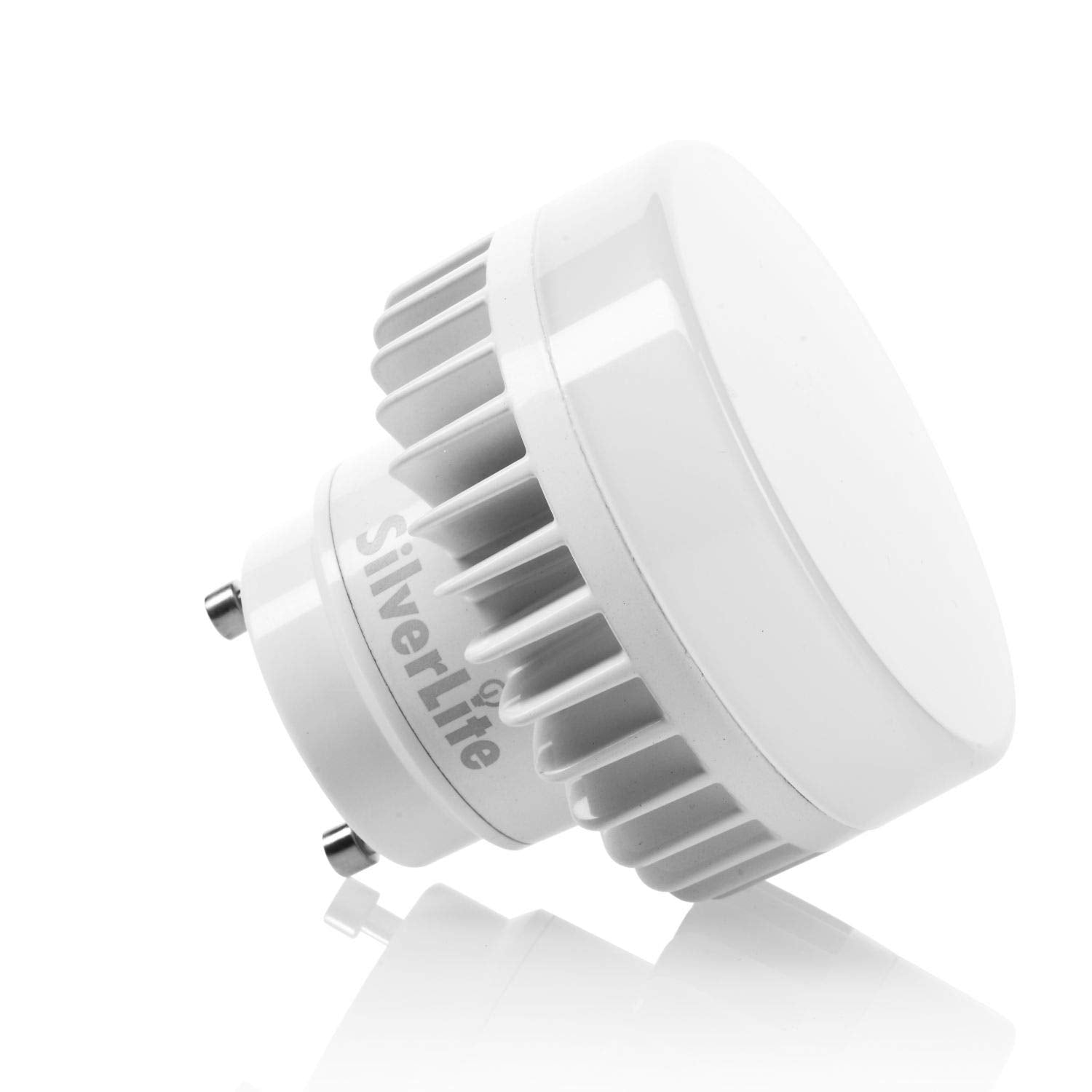 Silverlite LED Mini Puck Light Bulb GU24, 10W Equivalent, Soft White 2700K, 1000LM, Aluminum, 1 Count, Model 43211-587